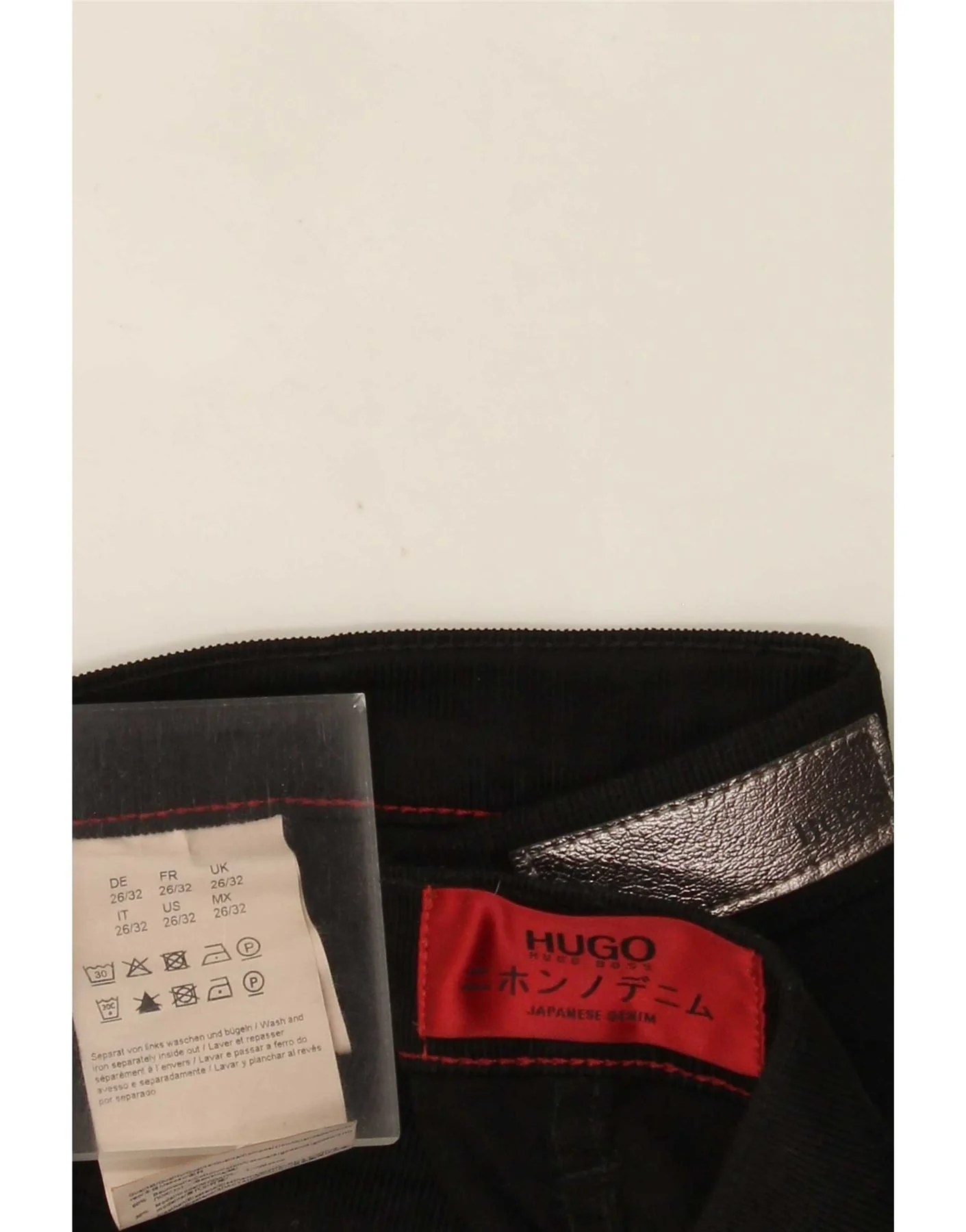 Hugo Boss Womens Slim Corduroy Trousers W26 L29 Black Cotton - Image 5