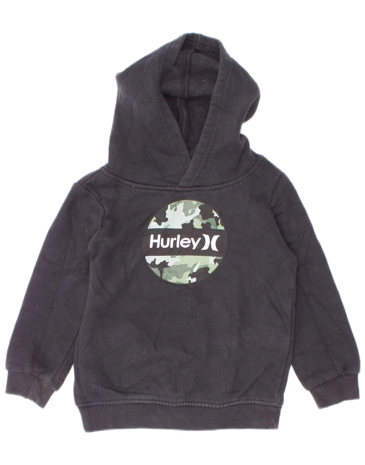 Hurley Baby Boys Graphic Hoodie Jumper 18-24 Months Black Cotton