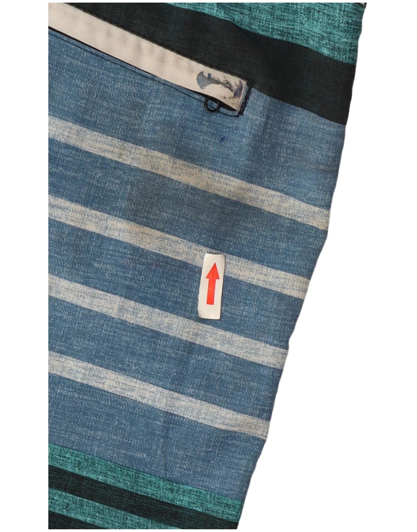 Hurley Mens Graphic Swimming Shorts Large Multicoloured Striped Polyester - Image 3
