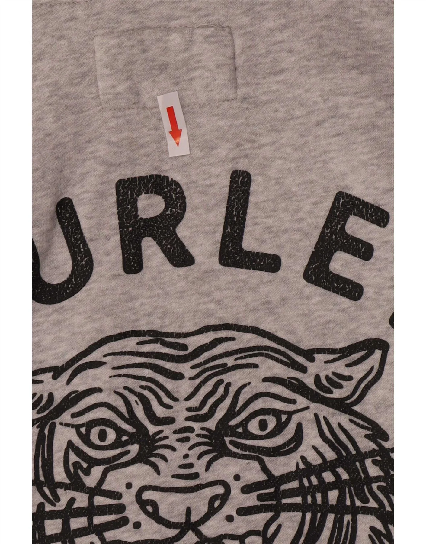 Hurley Womens Graphic Hoodie Jumper UK 12 Medium Grey Cotton Sports - Image 3