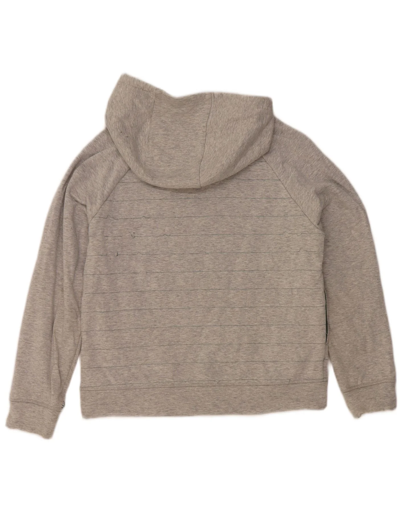 Hurley Womens Oversized Hoodie Jumper UK 10 Small Grey Striped - Image 2