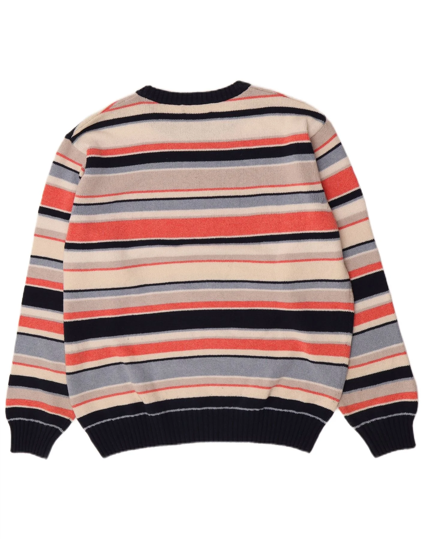 Il Granchio Mens Crew Neck Jumper Sweater Large Multicoloured Striped - Image 2