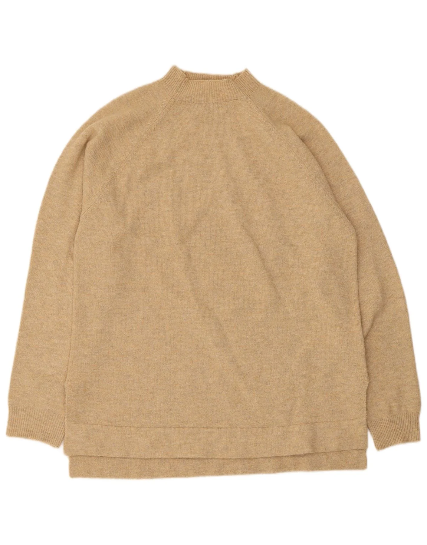 Indi & Cold Womens Oversized Turtle Neck Jumper Sweater UK 10 Small Beige