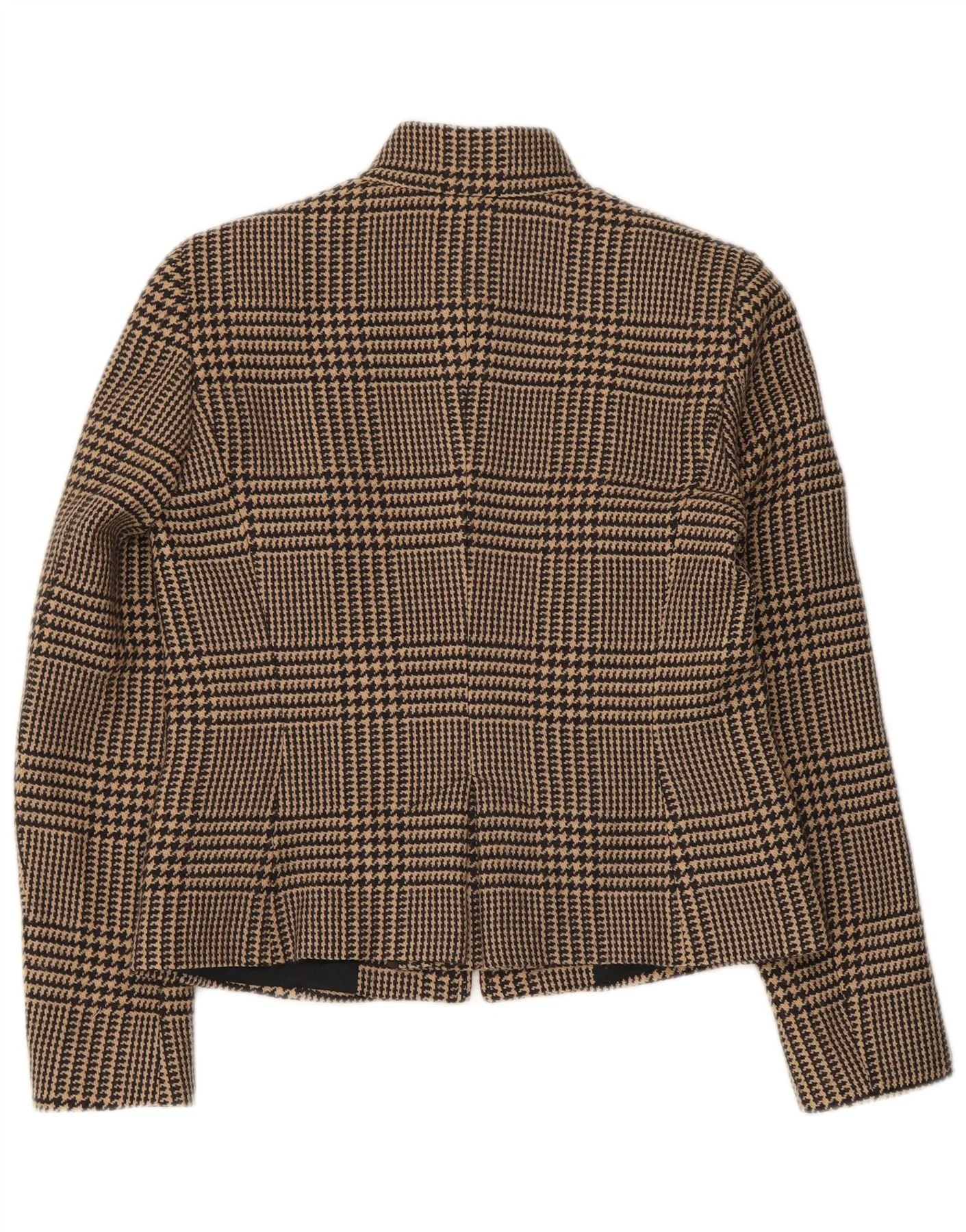Intrend Womens Full Zip Blazer Jacket UK 12 Medium Brown Houndstooth - Image 2