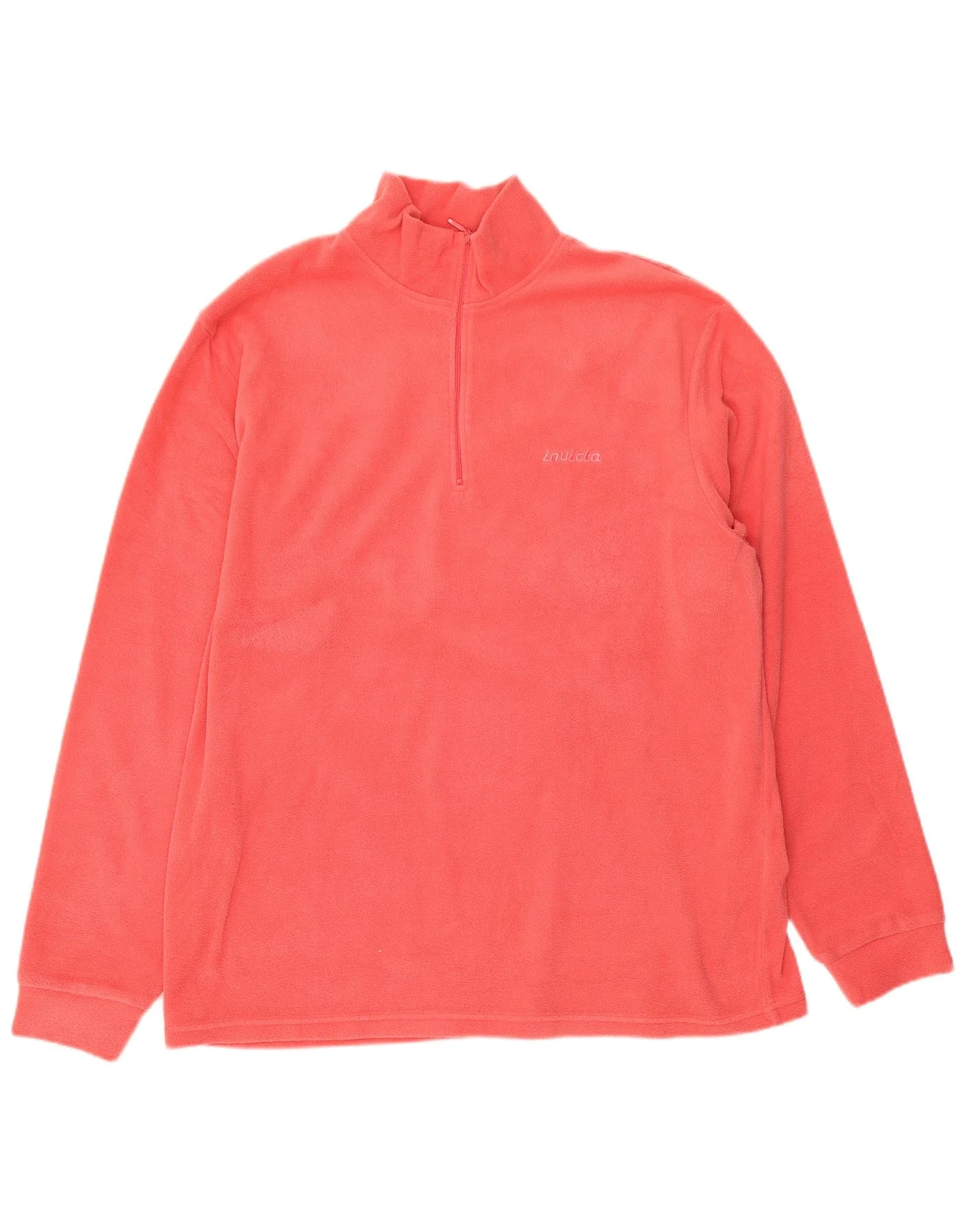 Invicta Womens Zip Neck Fleece Jumper 2XL Red Polyester