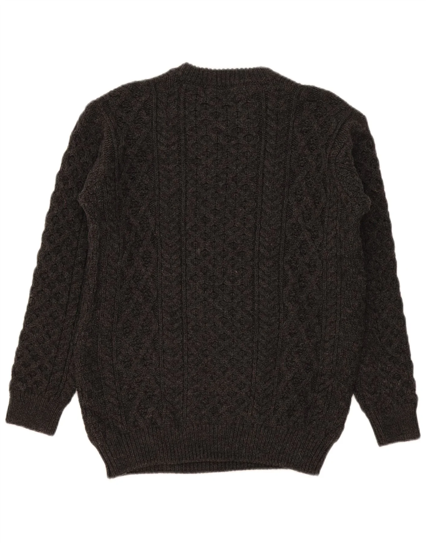Irelands Eye Womens Crew Neck Jumper Sweater UK 18 XL Grey Merino Wool - Image 2