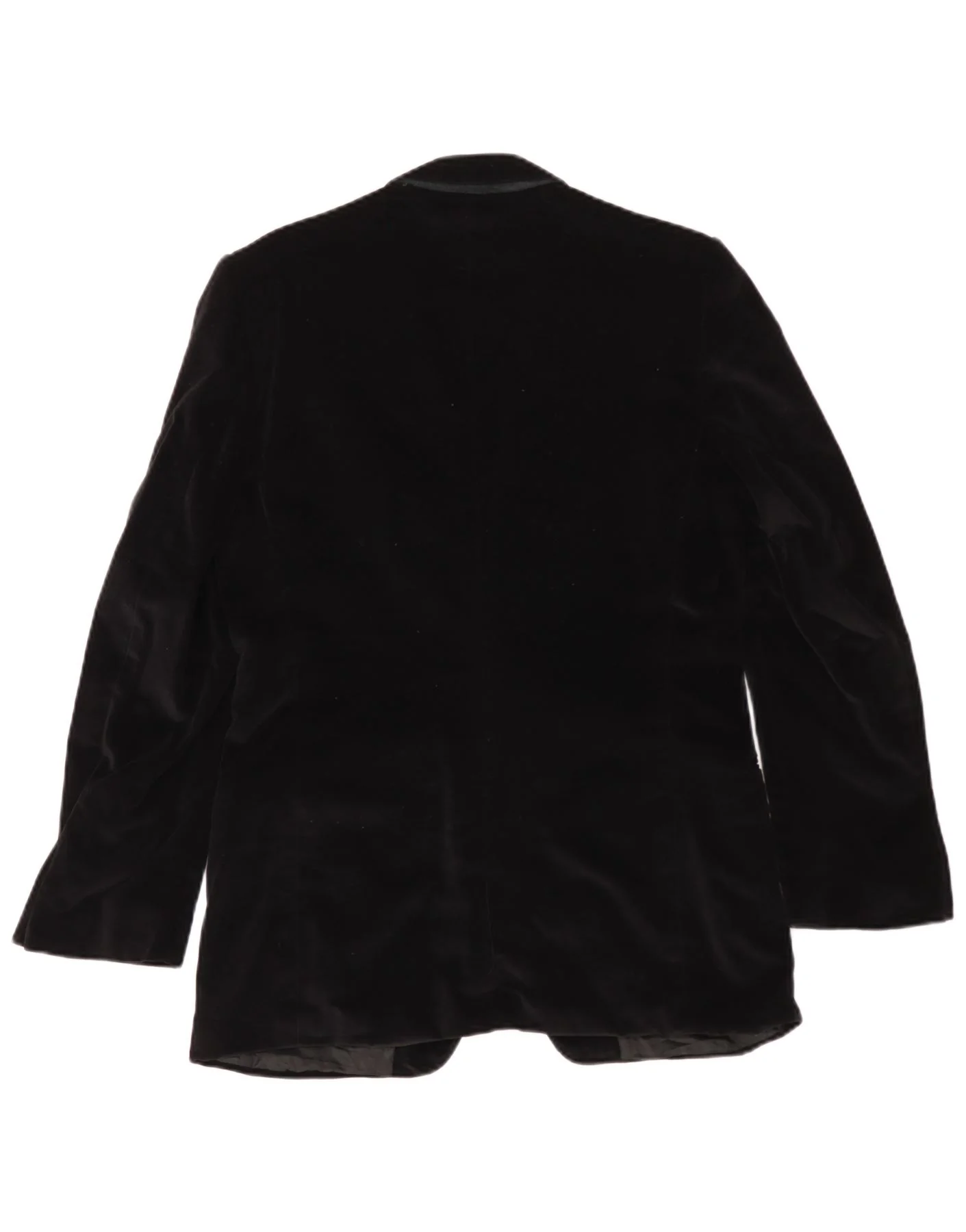 Issimo Mens 2 Button Velvet Blazer Jacket UK 36 Small Black - Image 2