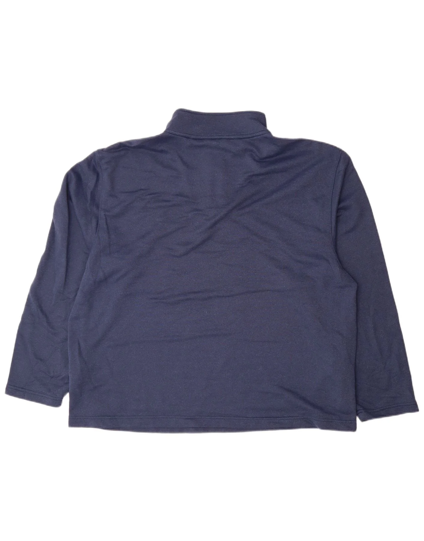 Izod Mens Zip Neck Sweatshirt Jumper 2XL Navy Blue Polyester - Image 2