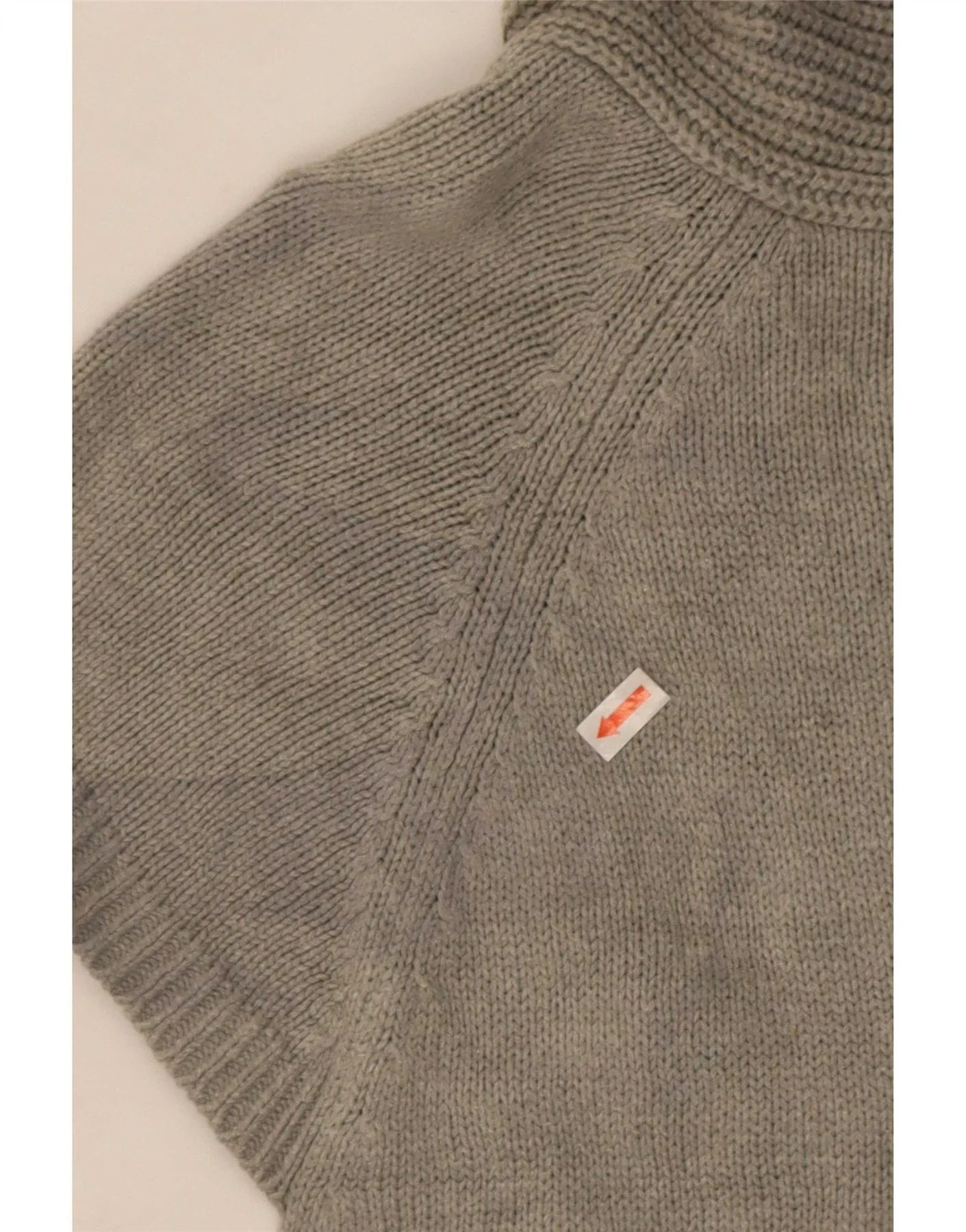 Izod Womens Short Sleeve Cardigan Sweater UK 18 XL Grey Cotton - Image 3
