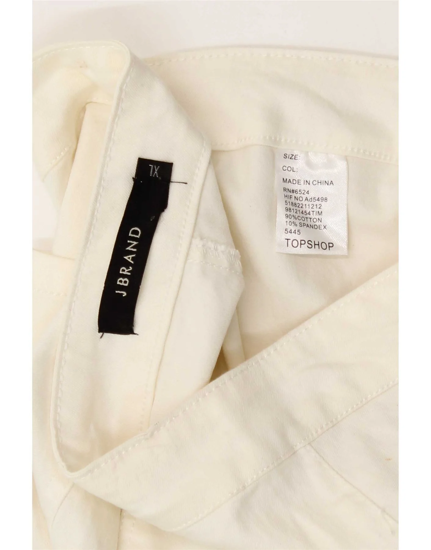 J Brand Girls Skinny Trousers 13-14 Years XL W28 L27 White Cotton - Image 4