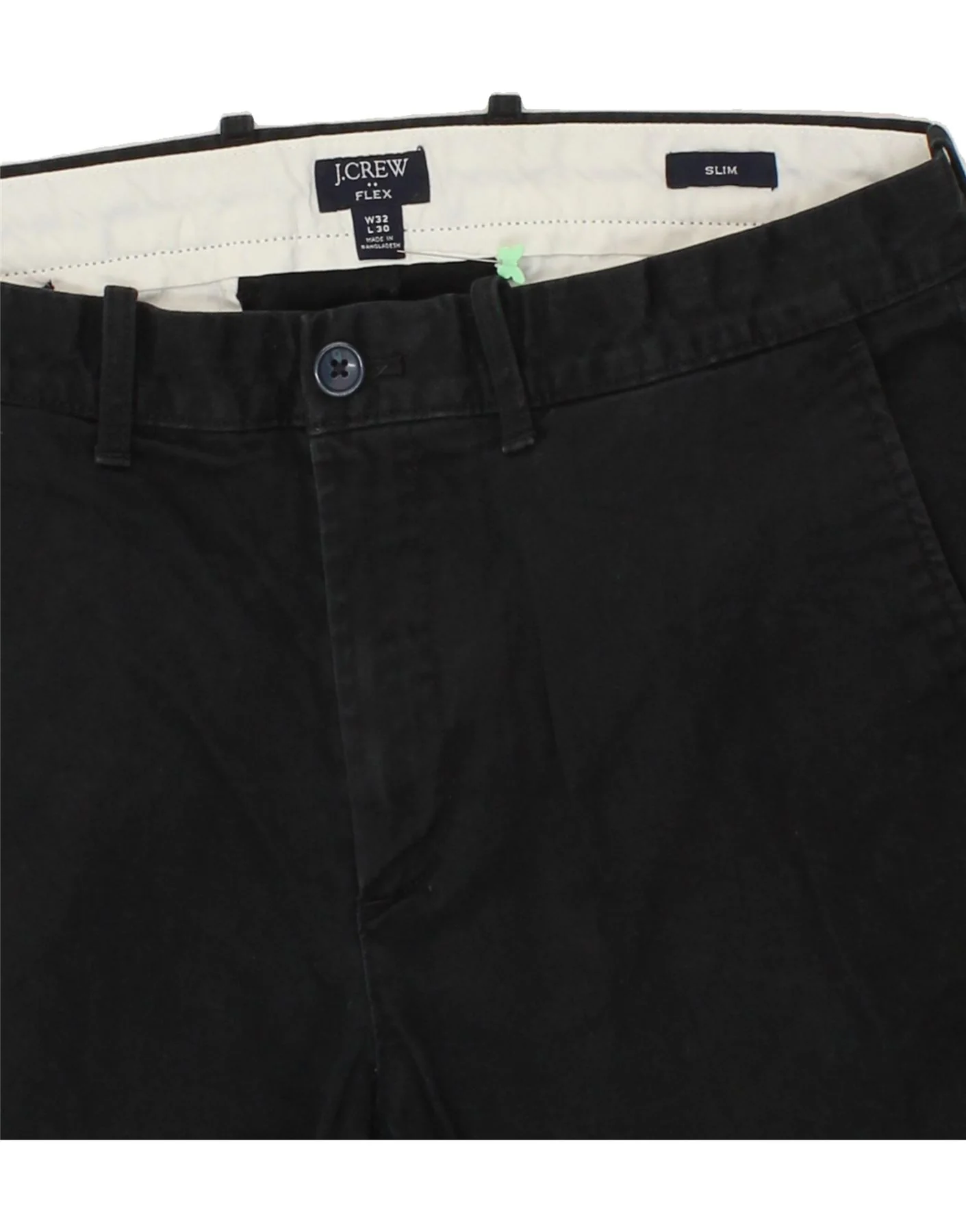 J. CREW Mens Slim Chino Trousers W32 L30 Black Cotton - Image 3