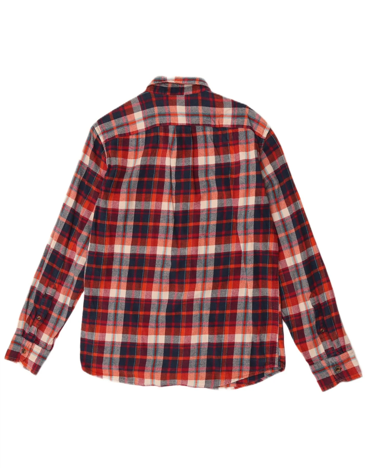 J. Crew Mens Slim Flannel Shirt Medium Red Check Cotton - Image 2
