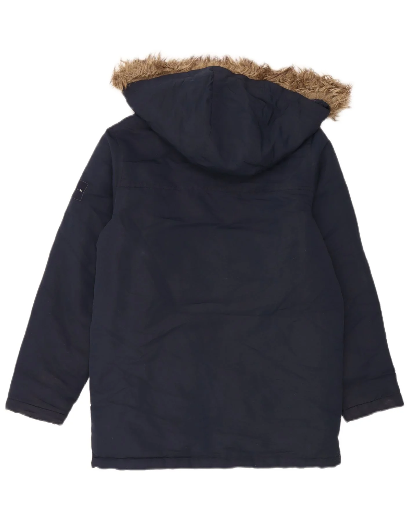 Jack & Jones Boys Hooded Padded Coat 13-14 Years Navy Blue Polyester - Image 2