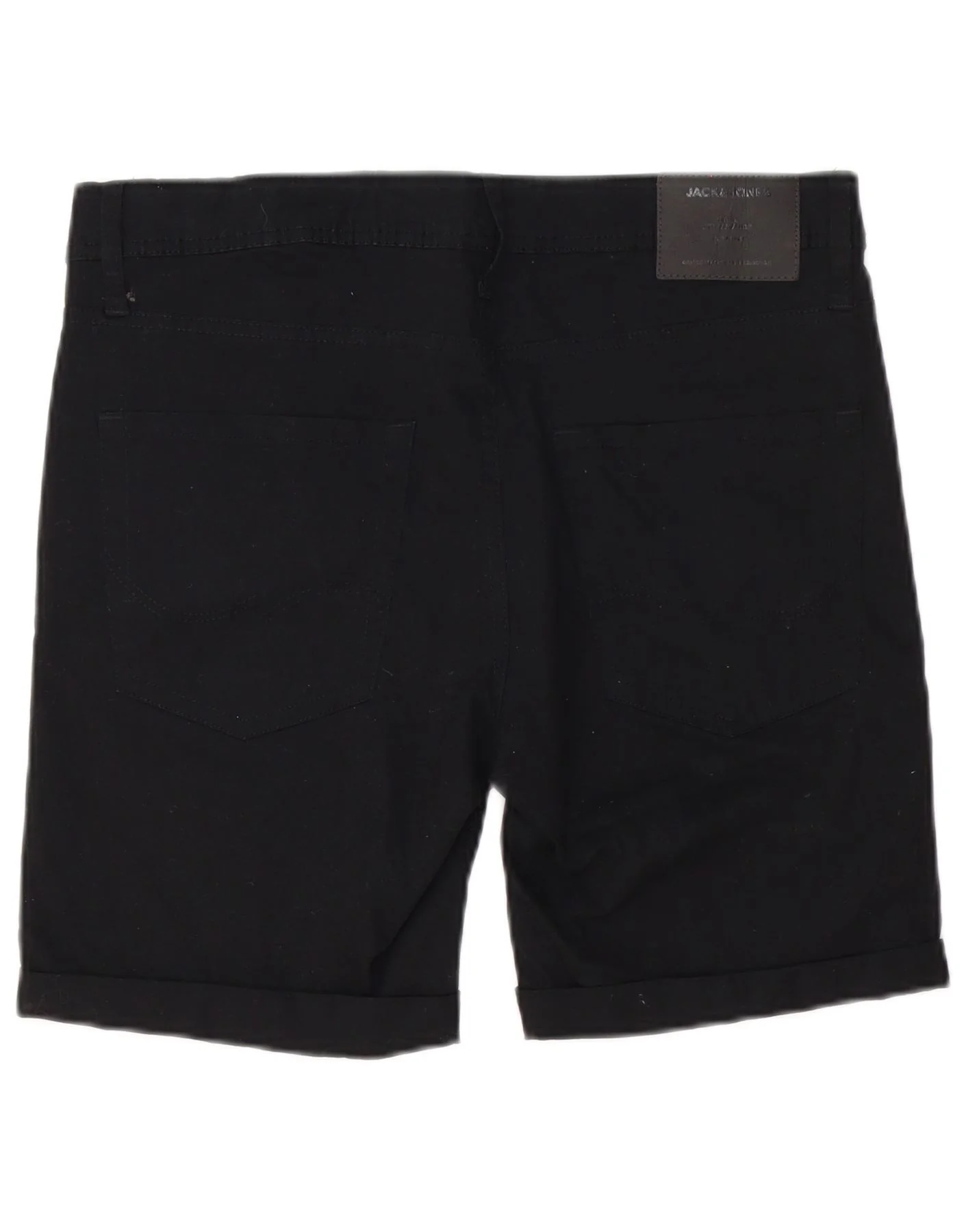 Jack & Jones Mens Casual Shorts Medium W32 Black Cotton - Image 2
