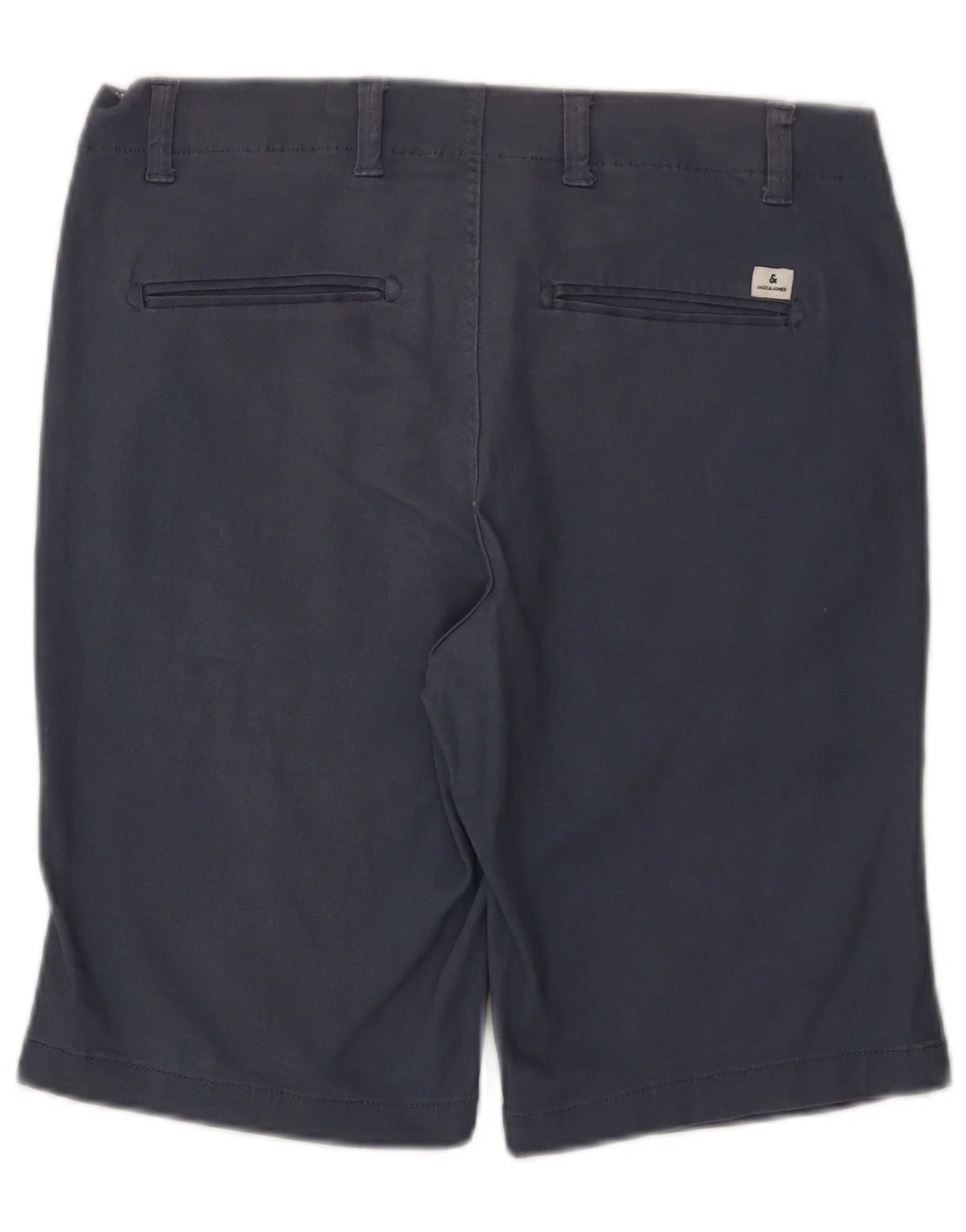 Jack & Jones Mens Chino Shorts Medium W32 Navy Blue Cotton - Image 2