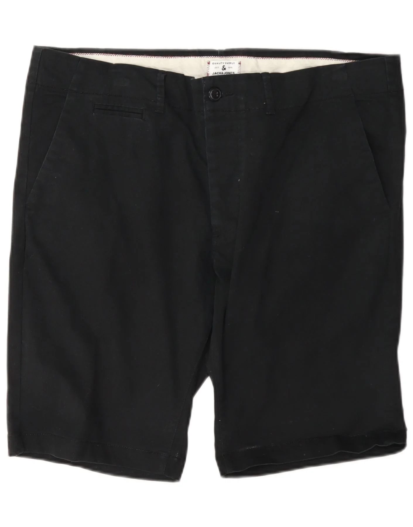 Jack & Jones Mens Chino Shorts XL W38 Black Cotton