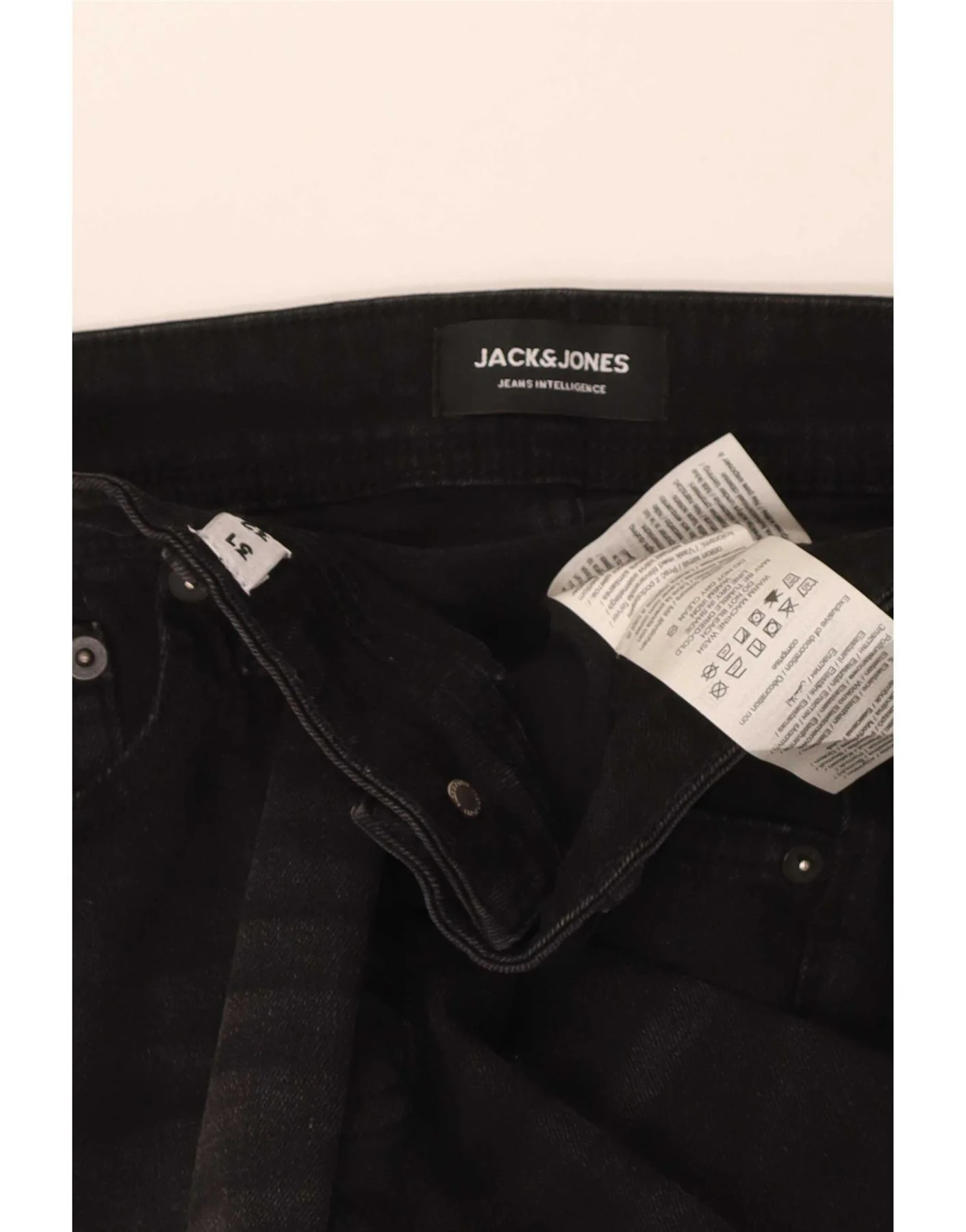 Jack & Jones Mens GLENN Slim Jeans W31 L32 Black Cotton - Image 3