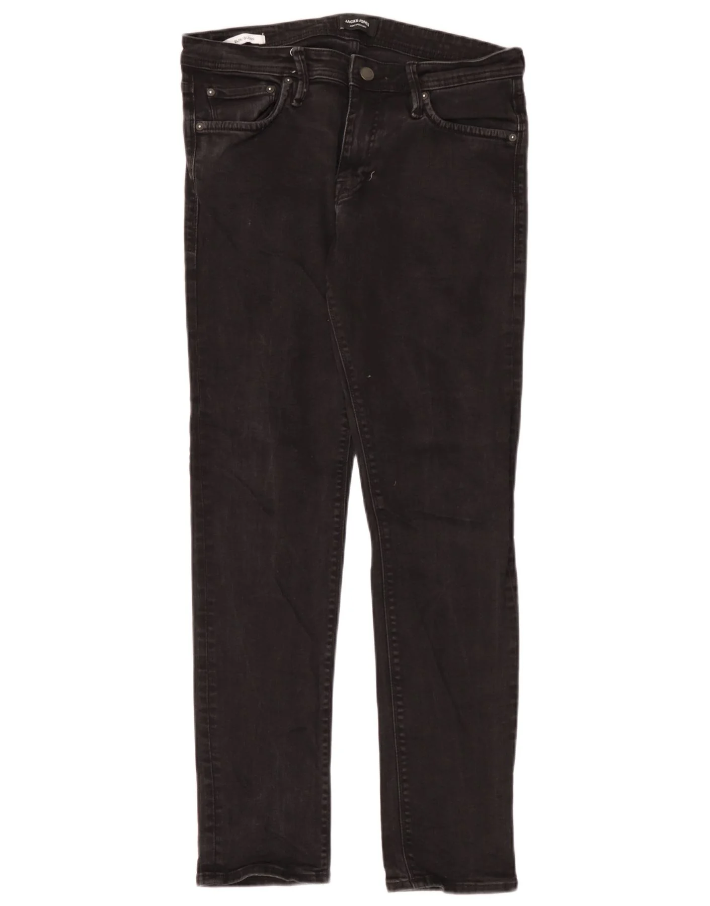 Jack & Jones Mens GLENN Slim Jeans W33 L32 Black Cotton