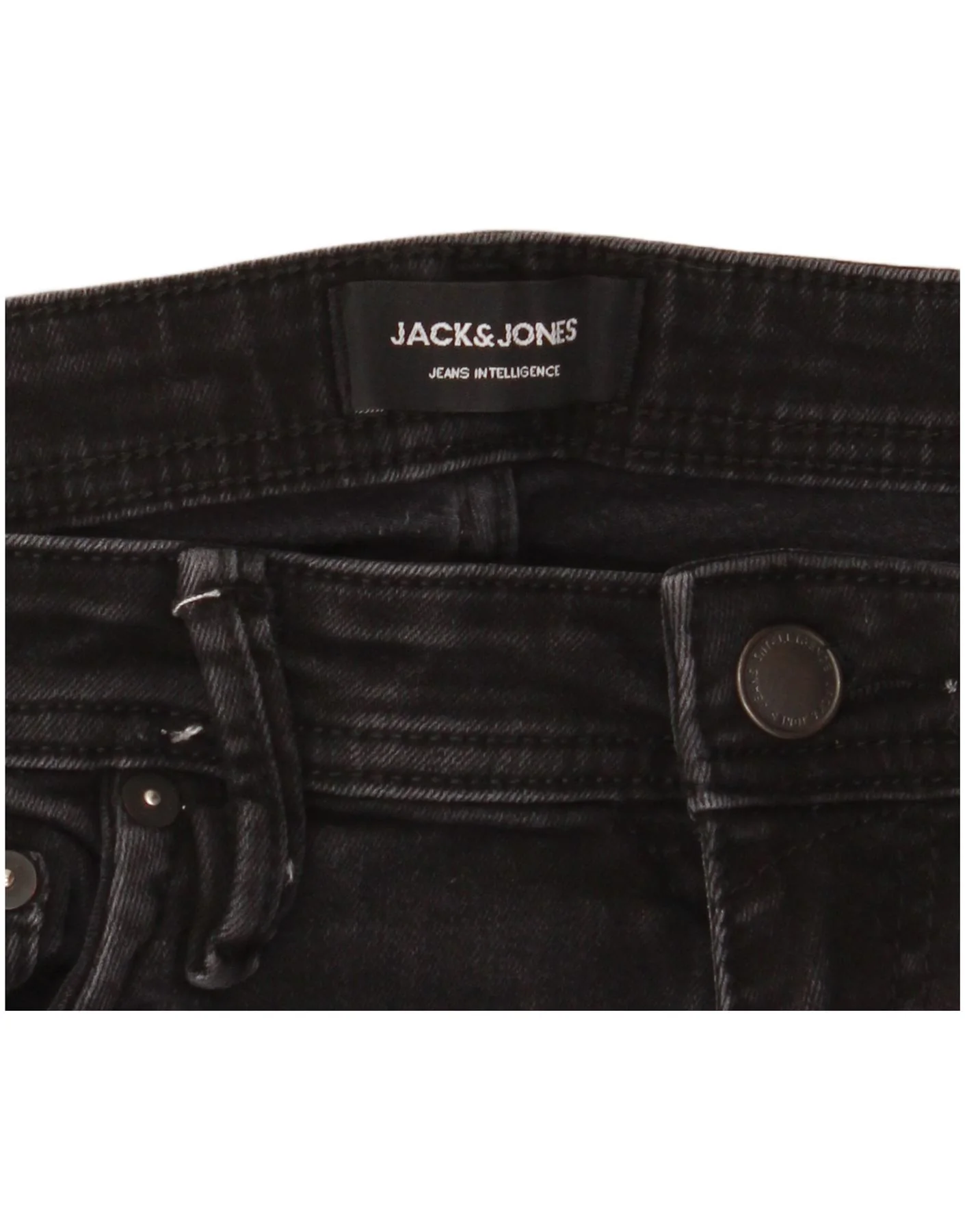 Jack & Jones Mens GLENN Slim Jeans W33 L32 Black Cotton - Image 4