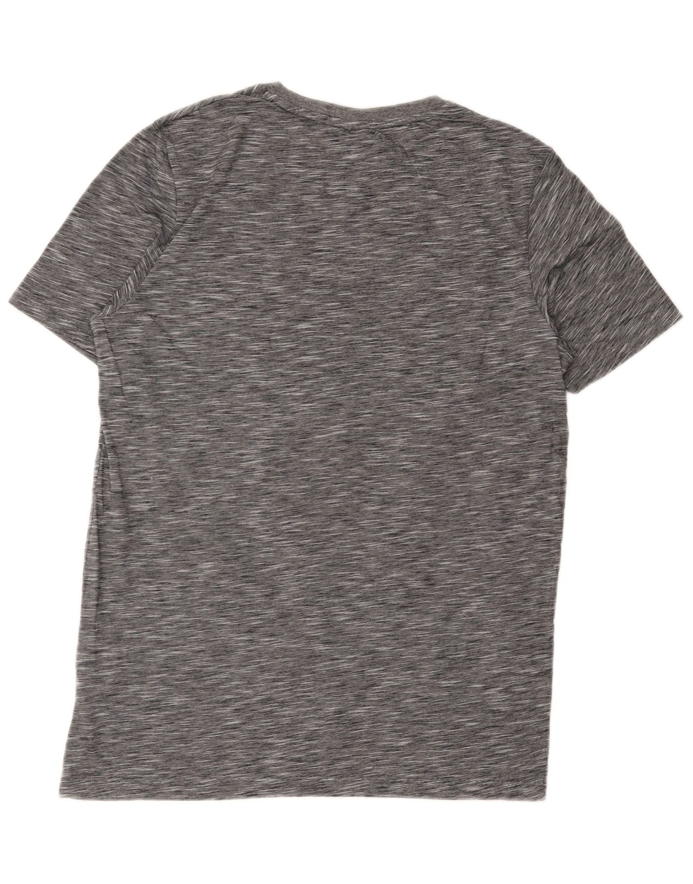 Jack & Jones Mens Graphic T-Shirt Top Large Grey Flecked Cotton - Image 2