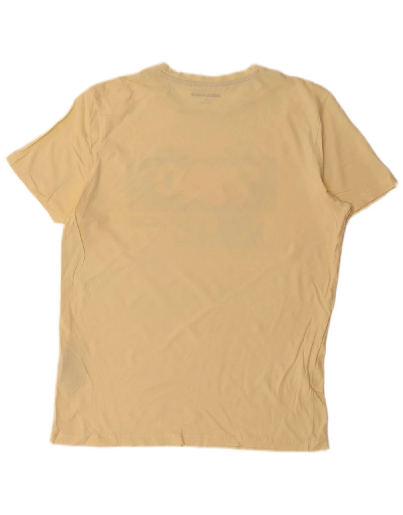 Jack & Jones Mens Graphic T-Shirt Top Medium Yellow Cotton - Image 2