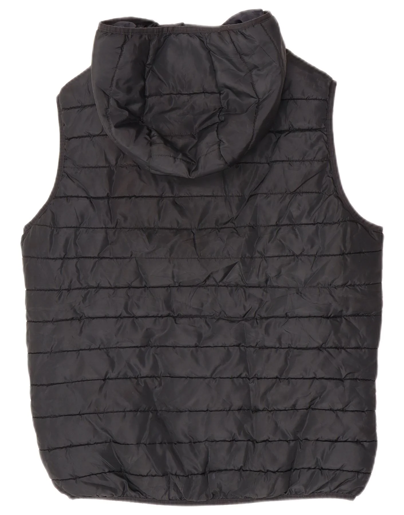 Jack & Jones Mens Hooded Padded Gilet UK 40 Large Black Polyester - Image 2