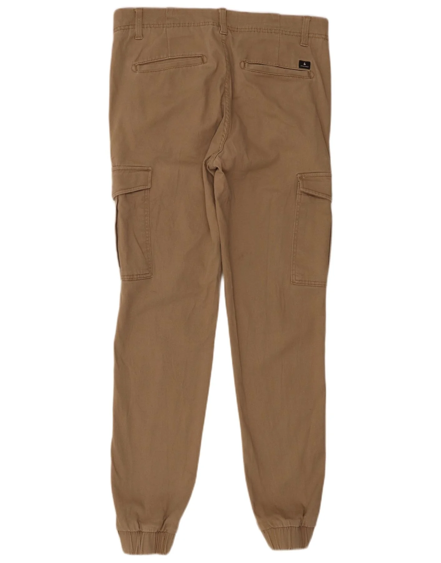 Jack & Jones Mens Marco Slim Cargo Trousers W34 L31 Beige Cotton - Image 2