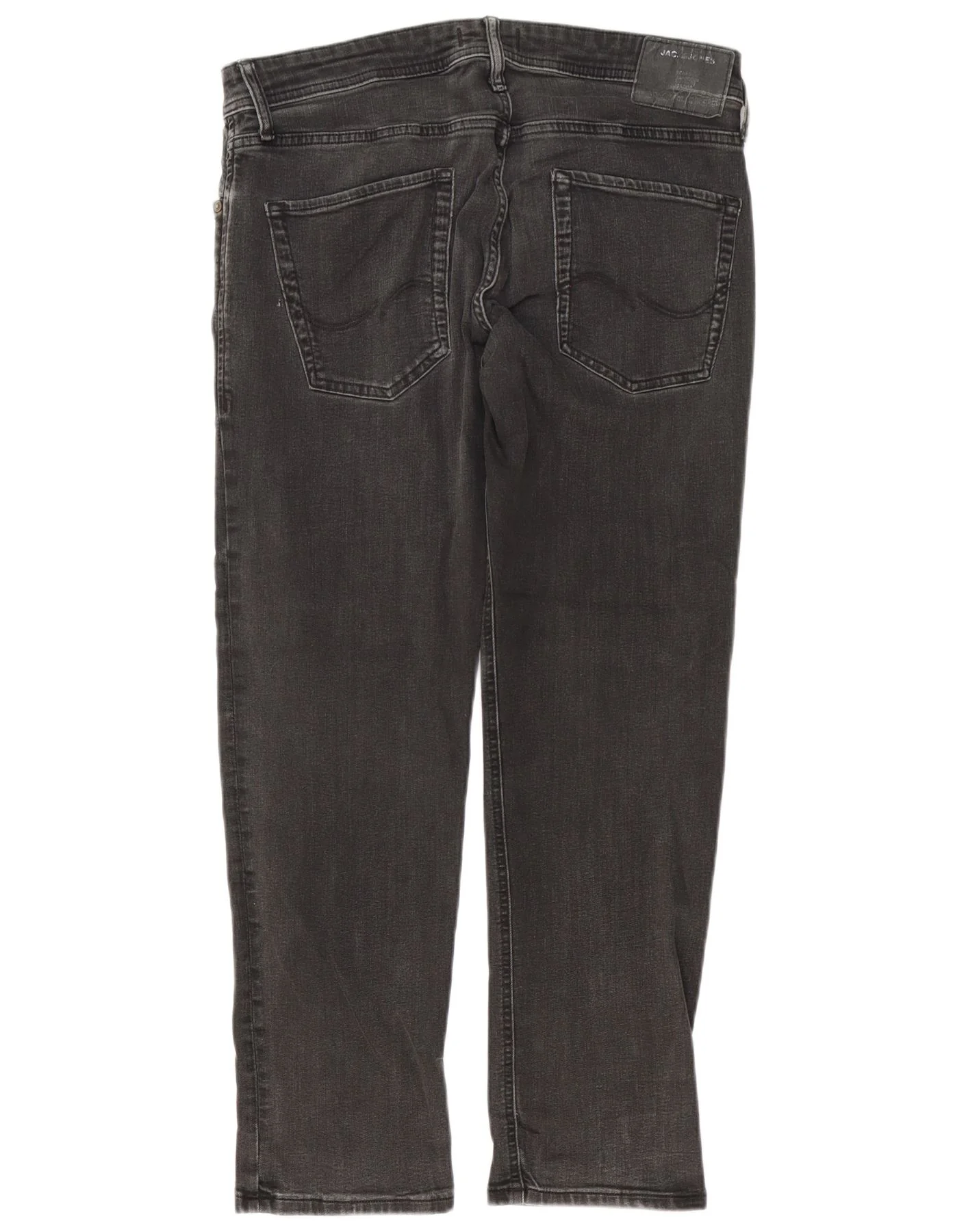 Jack & Jones Mens Mike Comfort Fit Tapered Jeans W34 L30 Grey Cotton - Image 2