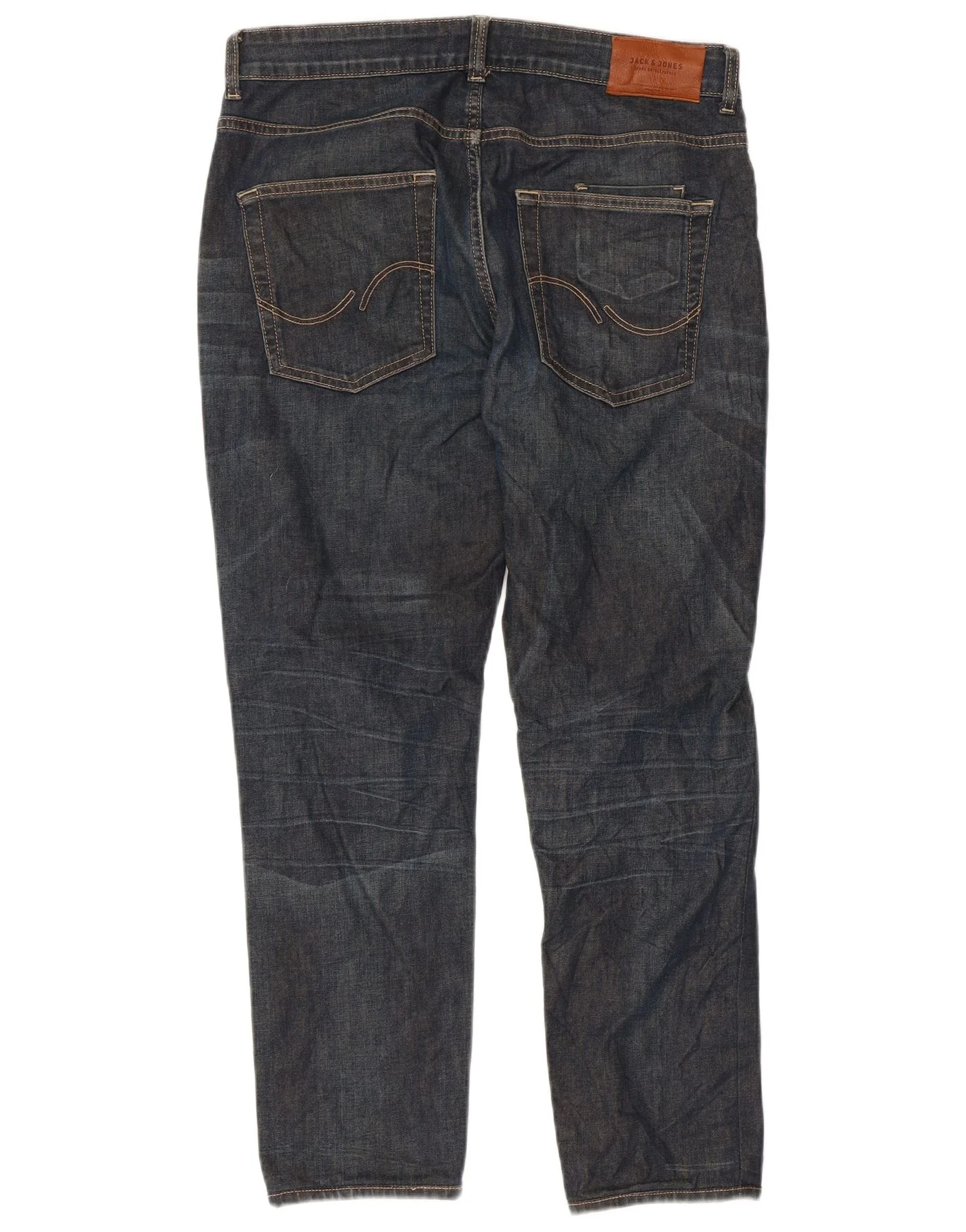 Jack & Jones Mens Mike Straight Jeans W33 L28 Blue Cotton - Image 2
