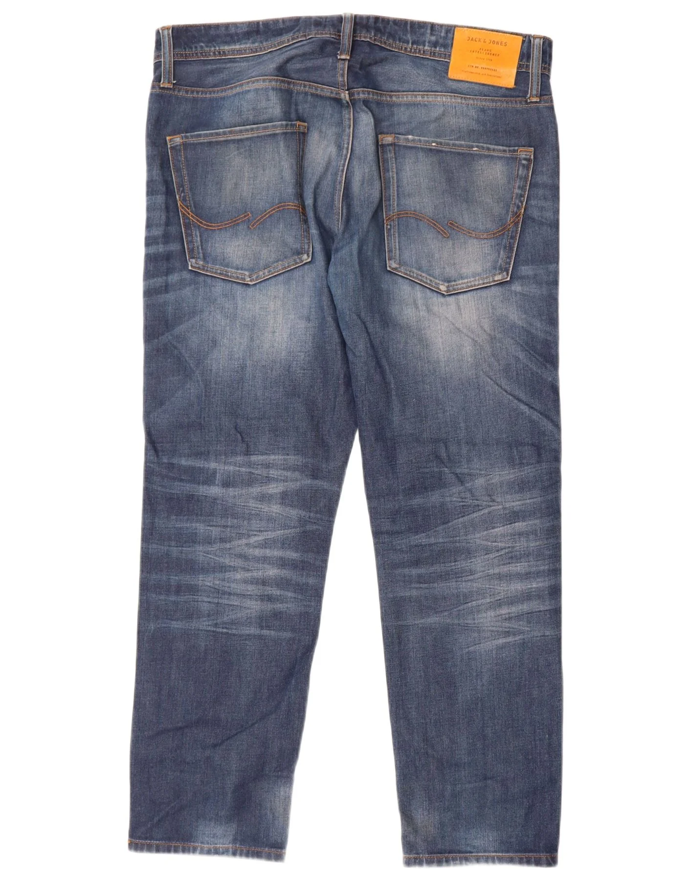 Jack & Jones Mens Mike Straight Jeans W34 L30 Blue Cotton - Image 2