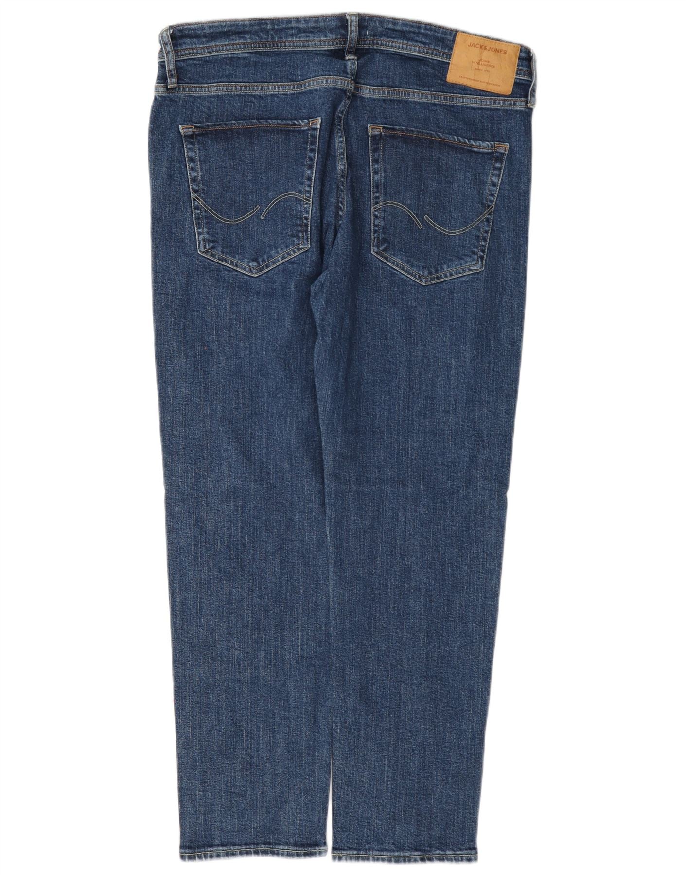 Jack & Jones Mens Mike Straight Jeans W34 L30 Blue Cotton - Image 2