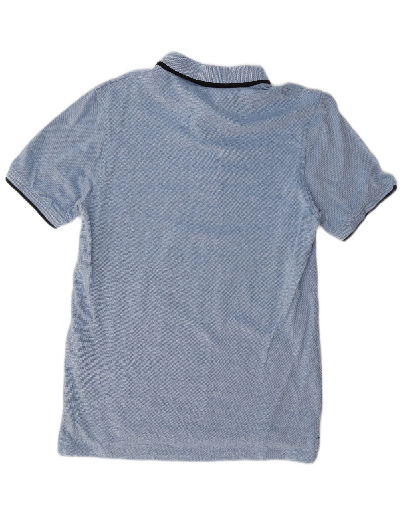 Jack & Jones Mens Polo Shirt Large Blue Cotton - Image 2