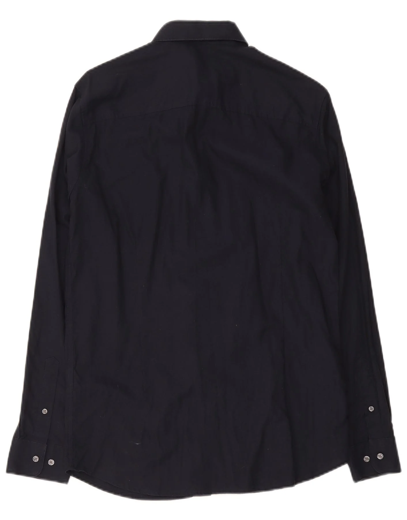 Jack & Jones Mens Premium Shirt Medium Navy Blue Cotton - Image 2