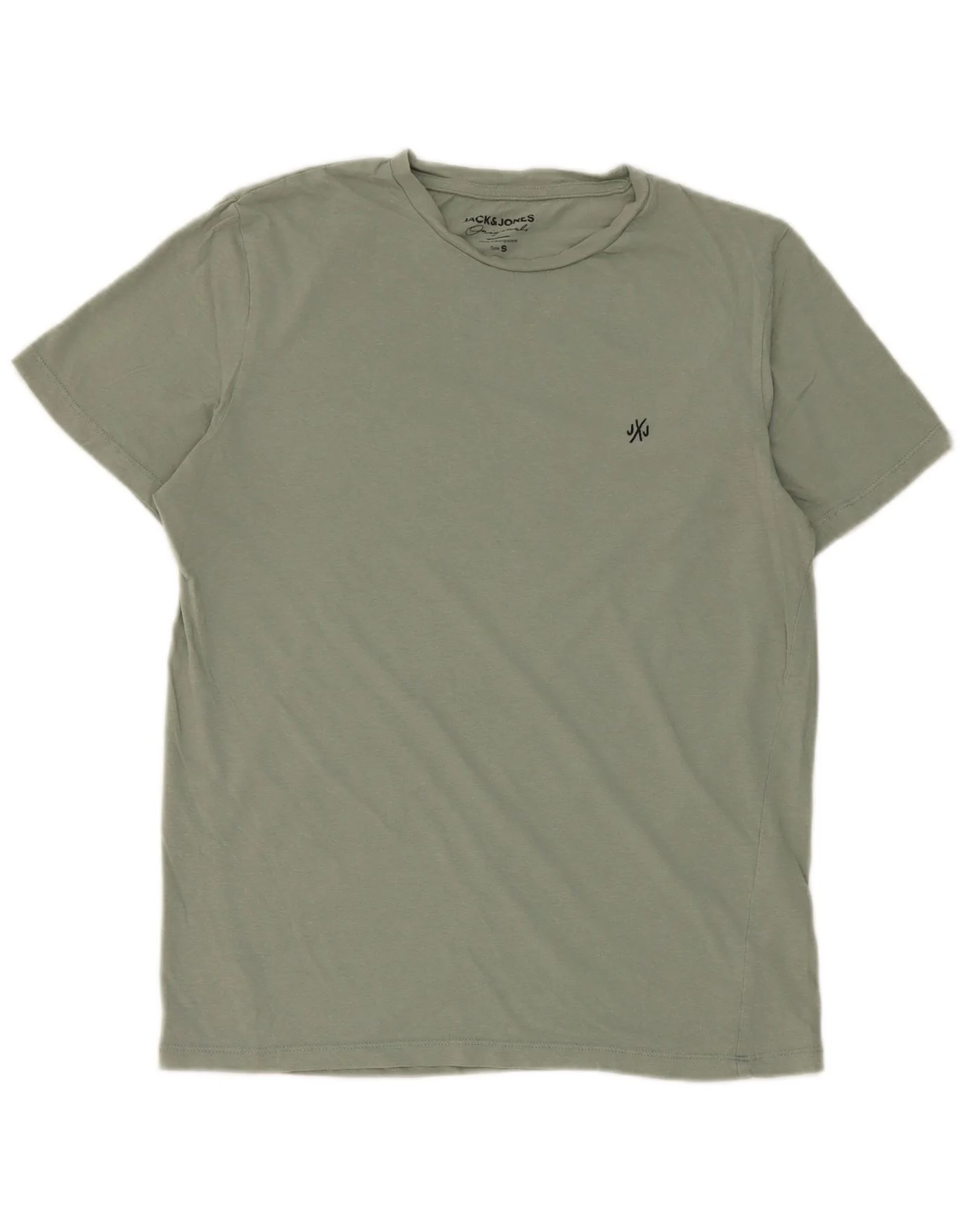 Jack & Jones Mens Short Sleeve Regular Fit T-Shirt Top Small Green Cotton