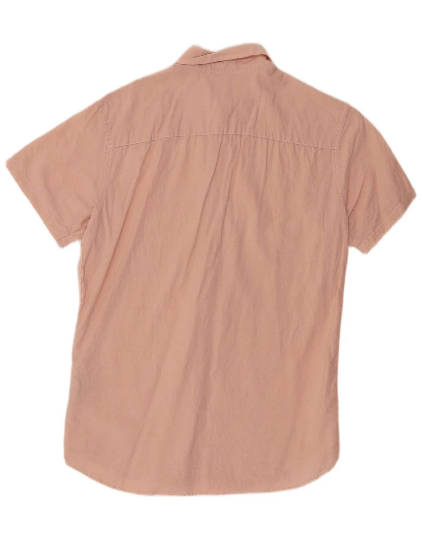 Jack & Jones Mens Short Sleeve Shirt Medium Pink Cotton - Image 2