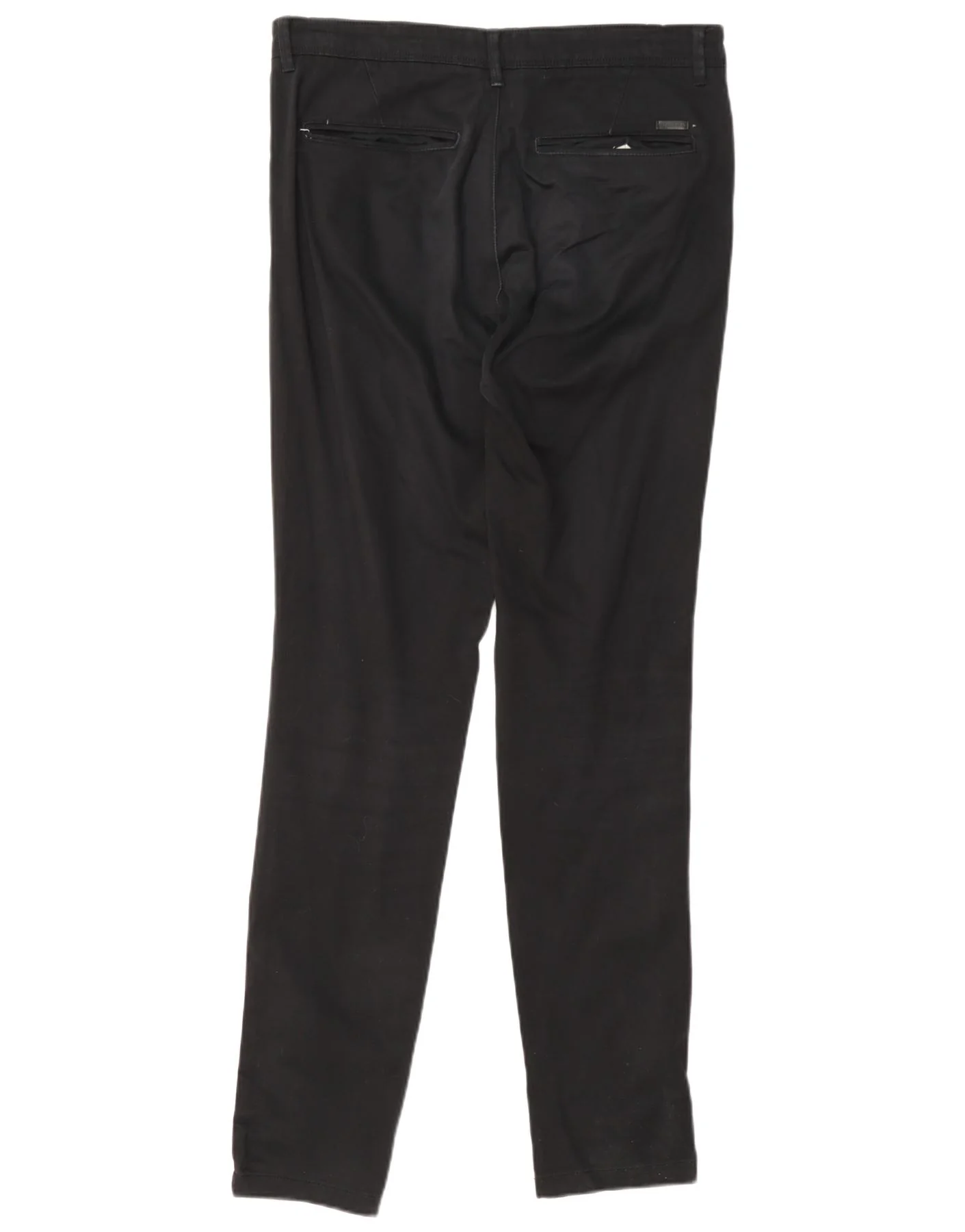 Jack & Jones Mens Slim Chino Trousers W30 L34 Black Cotton - Image 2