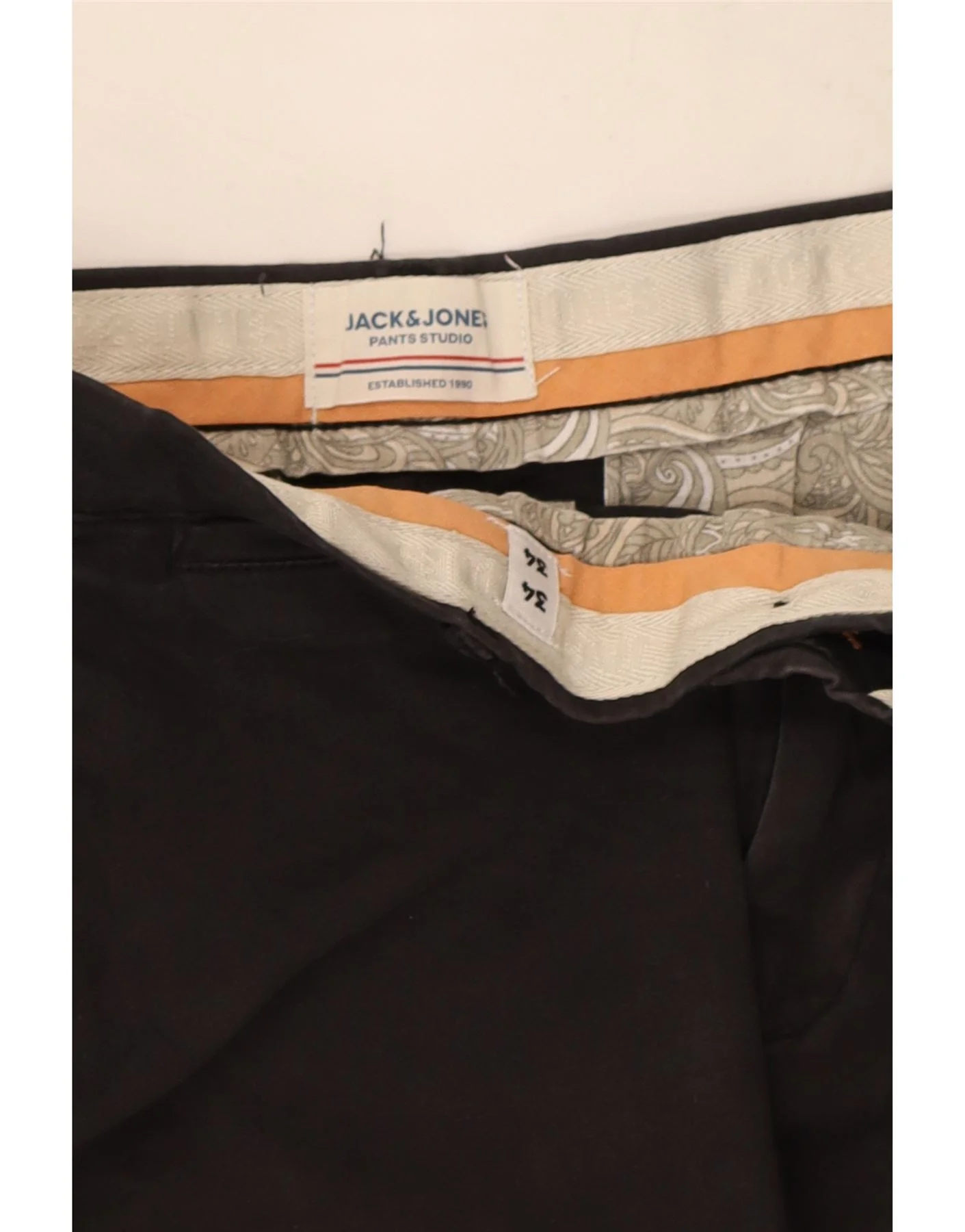 Jack & Jones Mens Slim Chino Trousers W34 L31 Black - Image 3