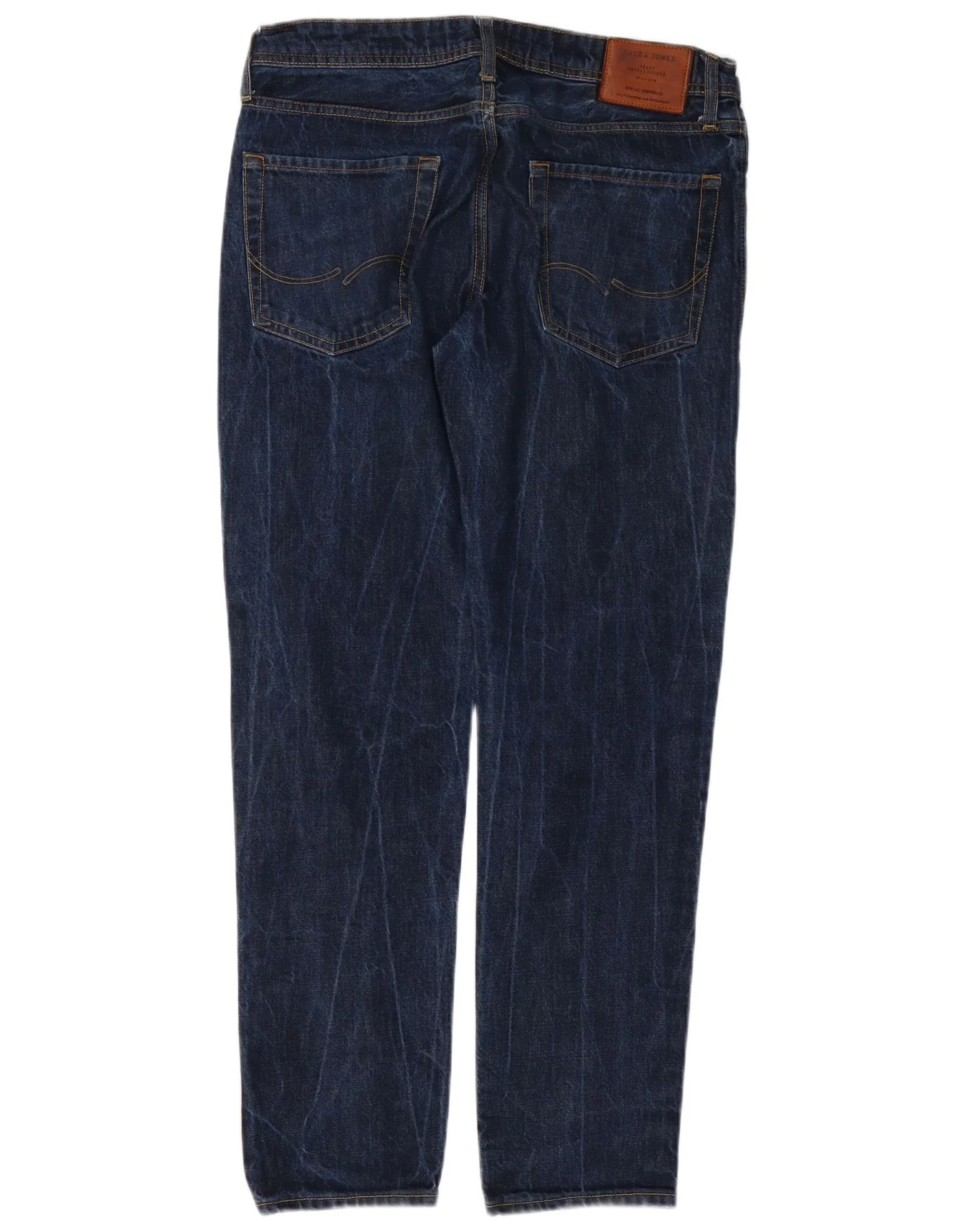 Jack & Jones Mens Slim Jeans W32 L32 Navy Blue Cotton - Image 2