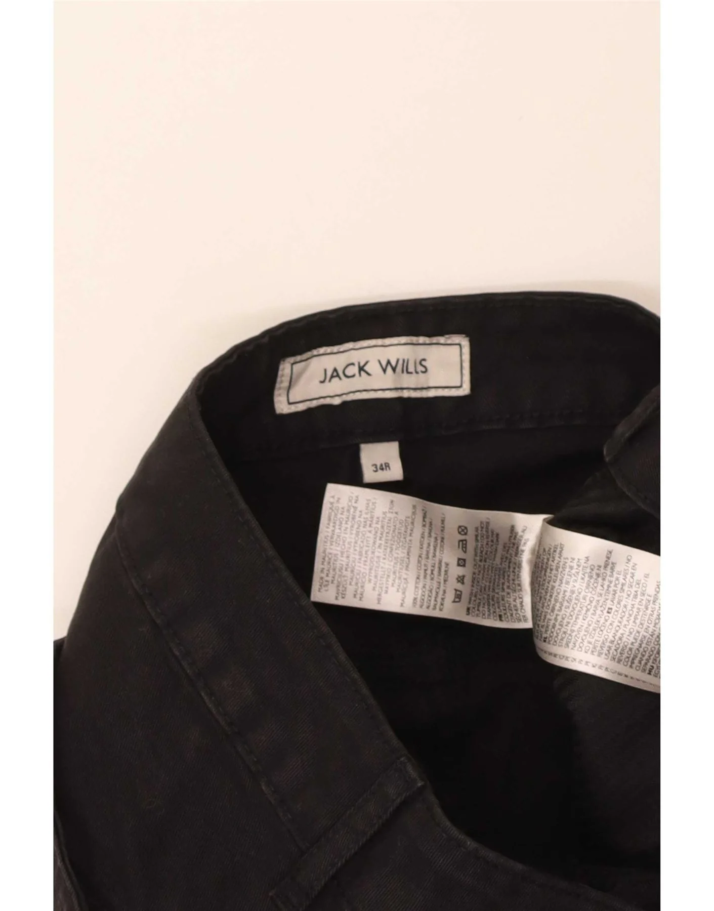Jack & Jones Mens Straight Cargo Trousers W34 L31 Black Cotton - Image 3