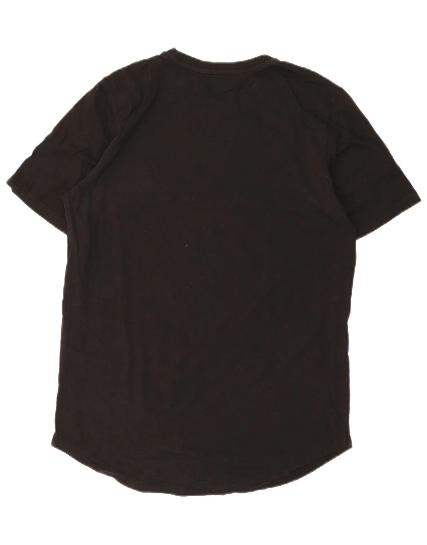 Jack & Jones Mens T-Shirt Top Medium Black Cotton - Image 2