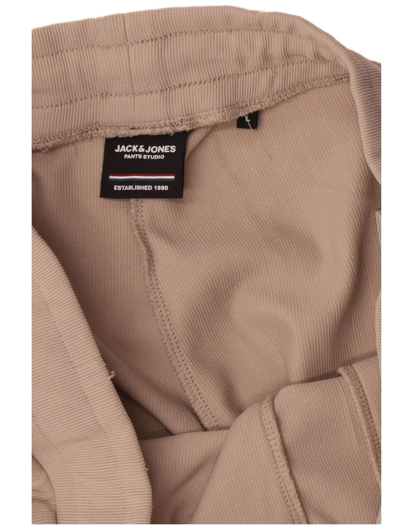 Jack & Jones Mens Tracksuit Trousers Large Beige Polyester - Image 3
