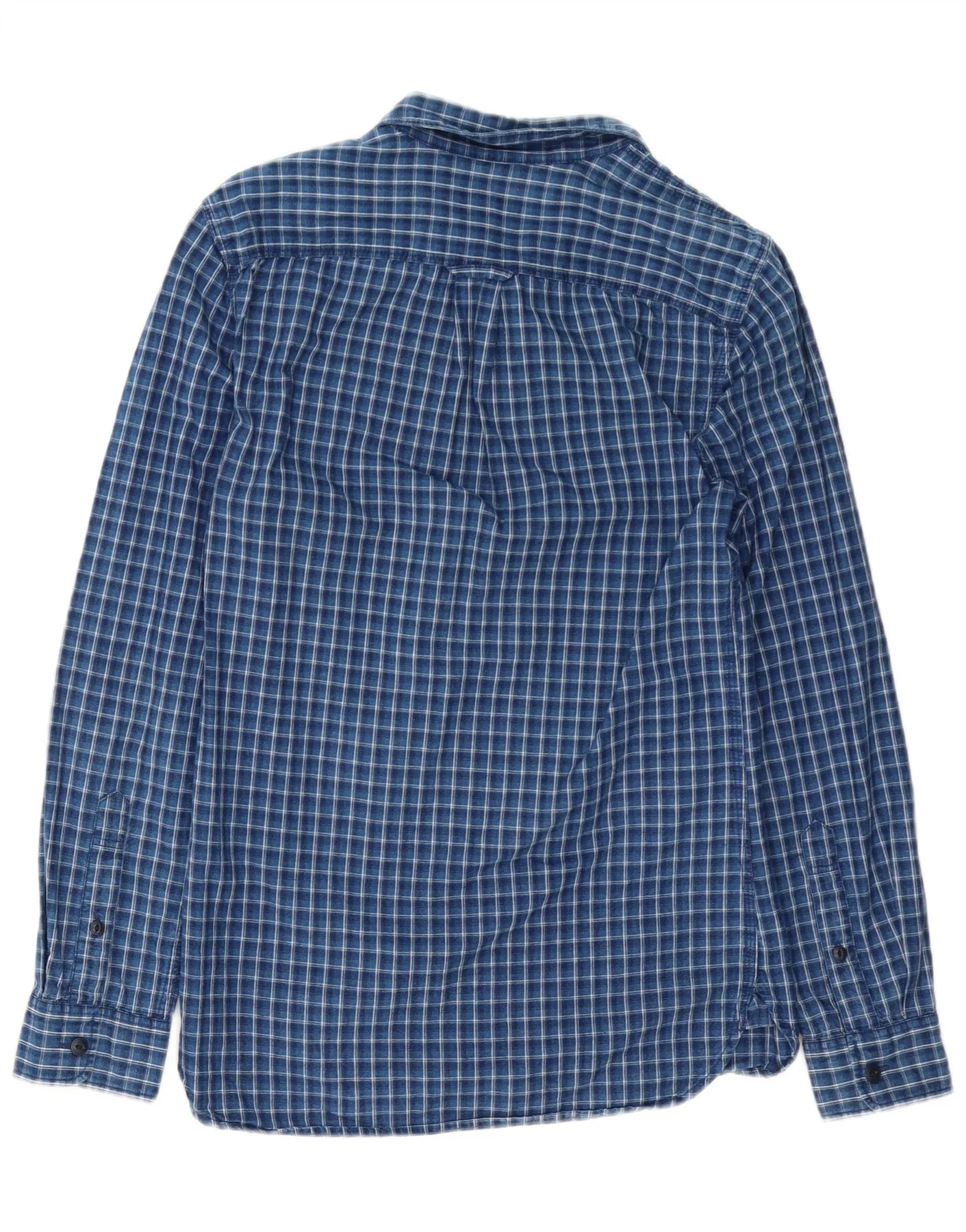 Jack Wills Mens Classic Fit Flannel Shirt XS Navy Blue Check Cotton - Image 2