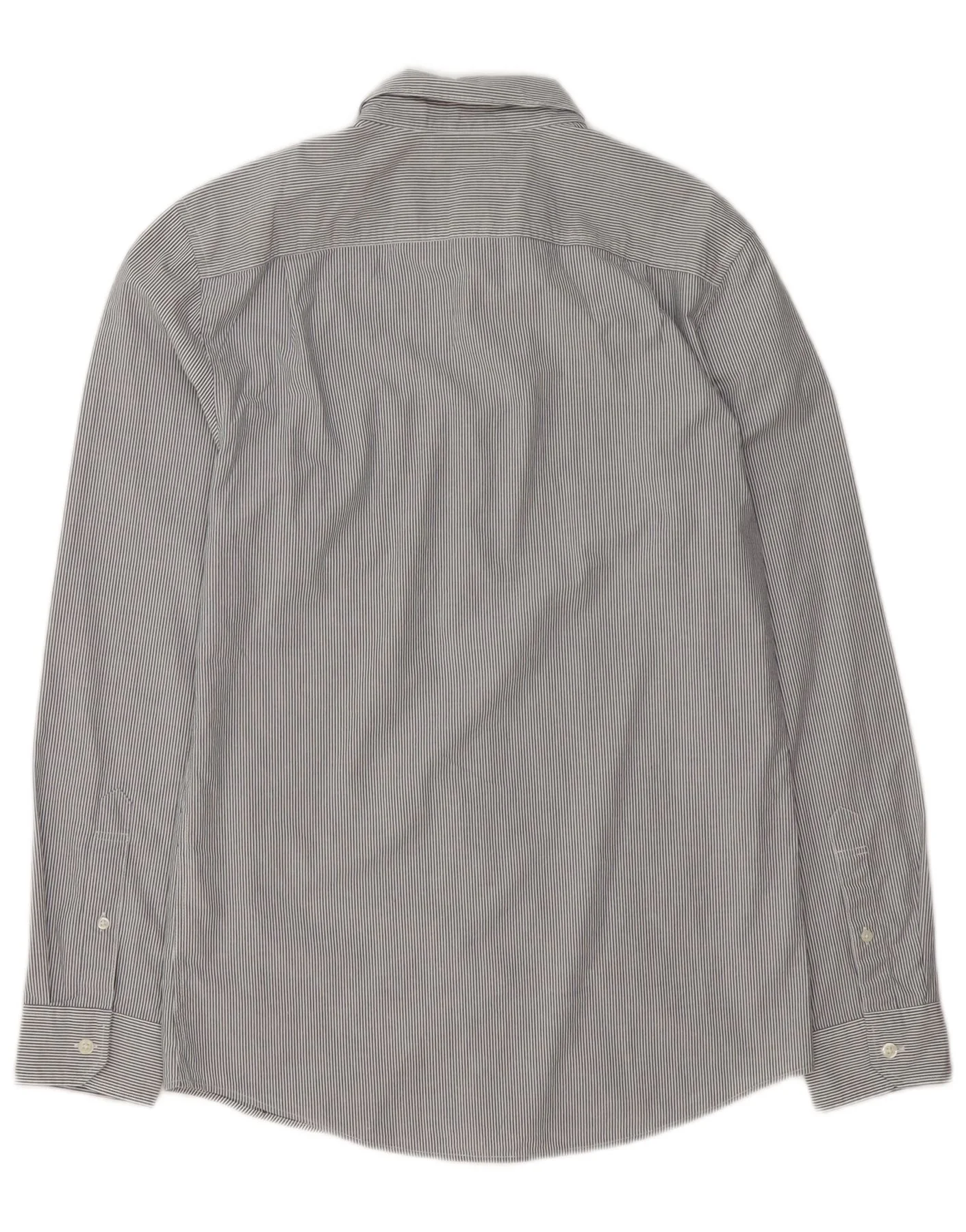 Jack Wills Mens Classic Fit Shirt Small Grey Pinstripe Cotton - Image 2