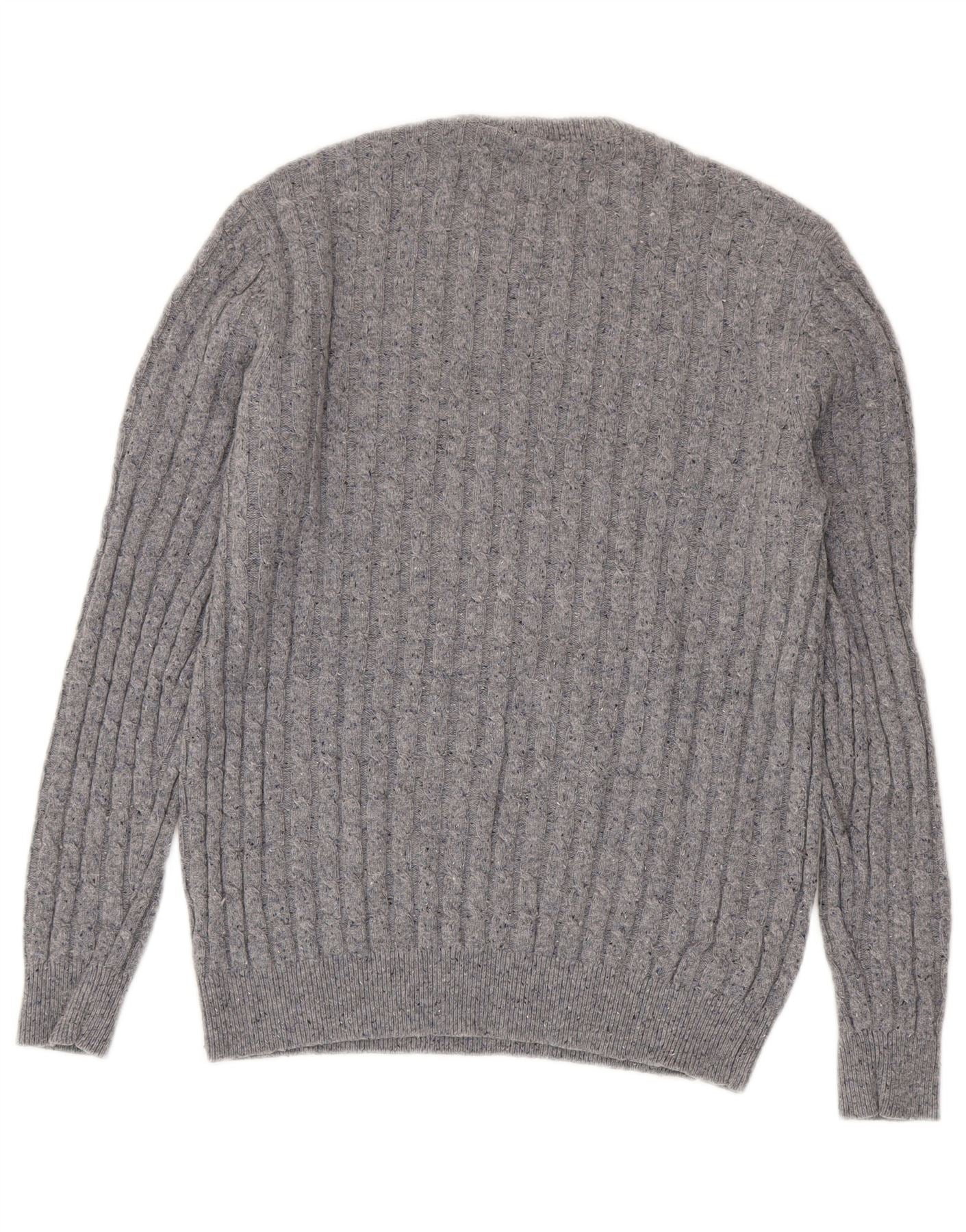 Jack Wills Mens Crew Neck Jumper Sweater Large Grey Wool - Image 2