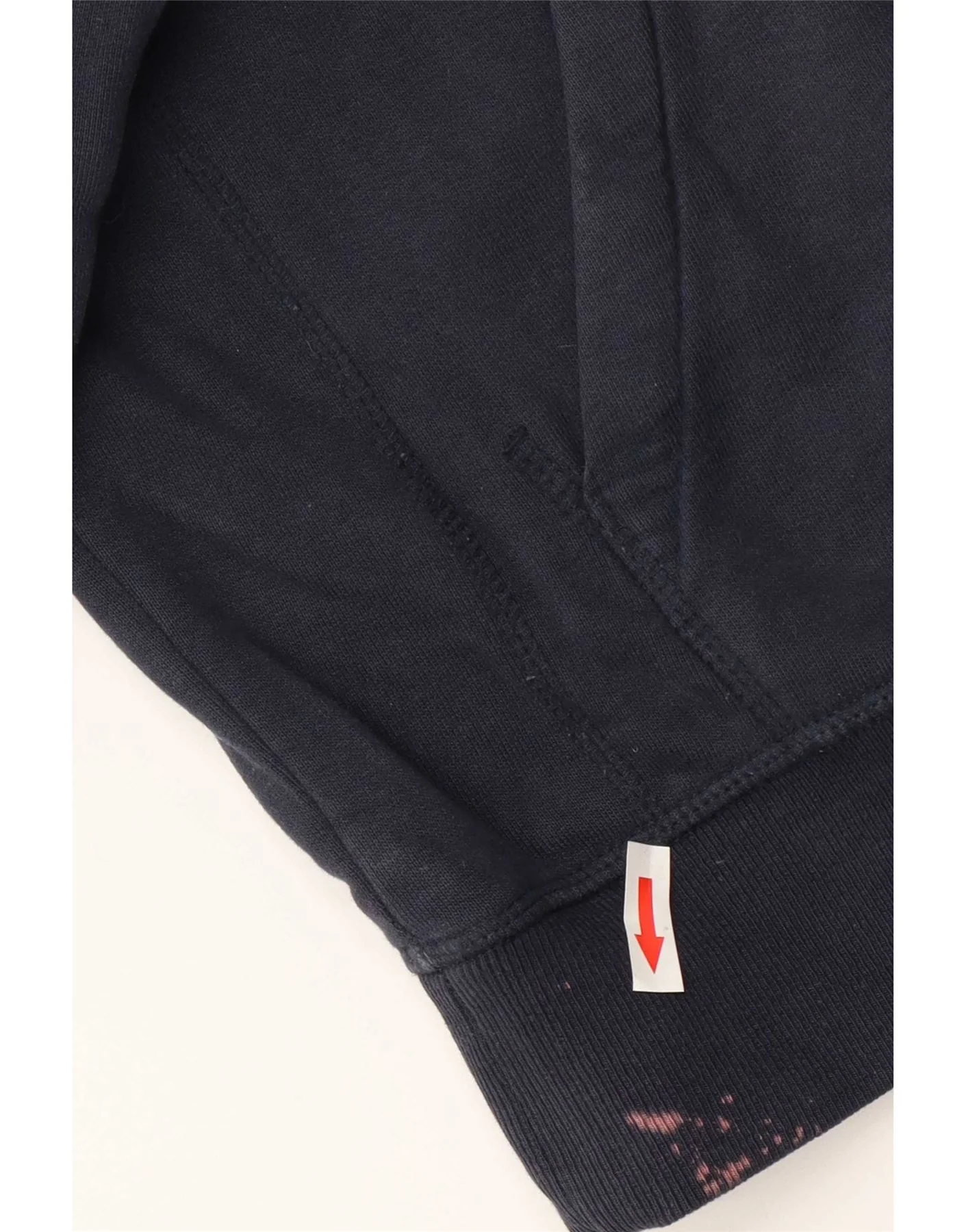 Jack Wills Womens Graphic Hoodie Jumper UK 12 Medium Navy Blue Colourblock - Image 3