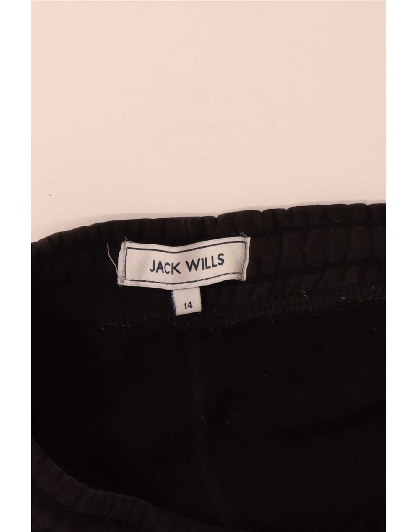 Jack Wills Womens Graphic Tracksuit Trousers Joggers UK 14 Large Black - Image 3