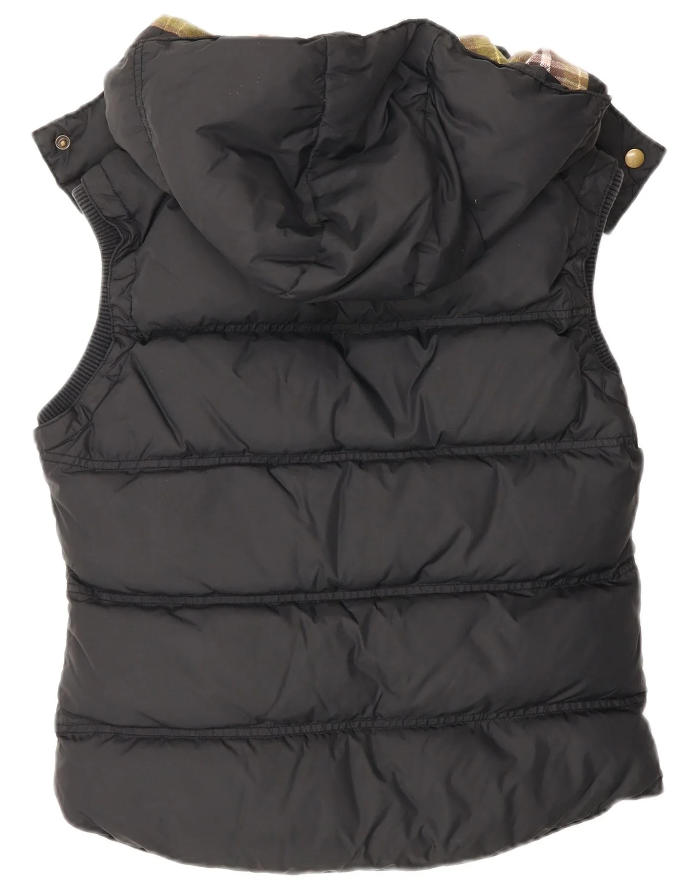 Jack Wills Womens Hooded Padded Gilet UK 10 Small Black Cotton - Image 2