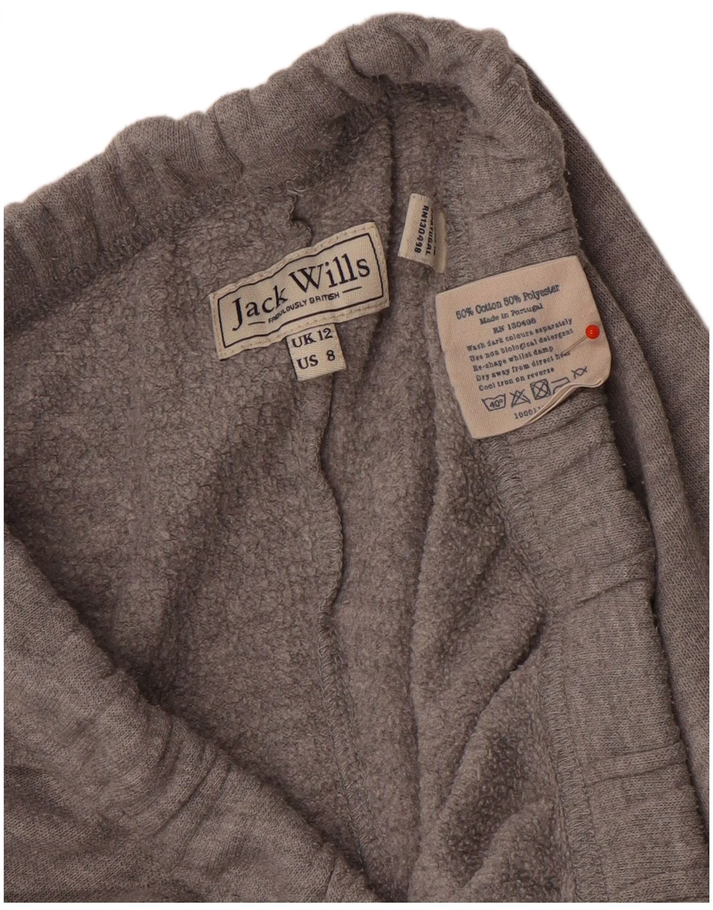 Jack Wills Womens Tracksuit Trousers Joggers UK 12 Medium Grey Cotton - Image 3