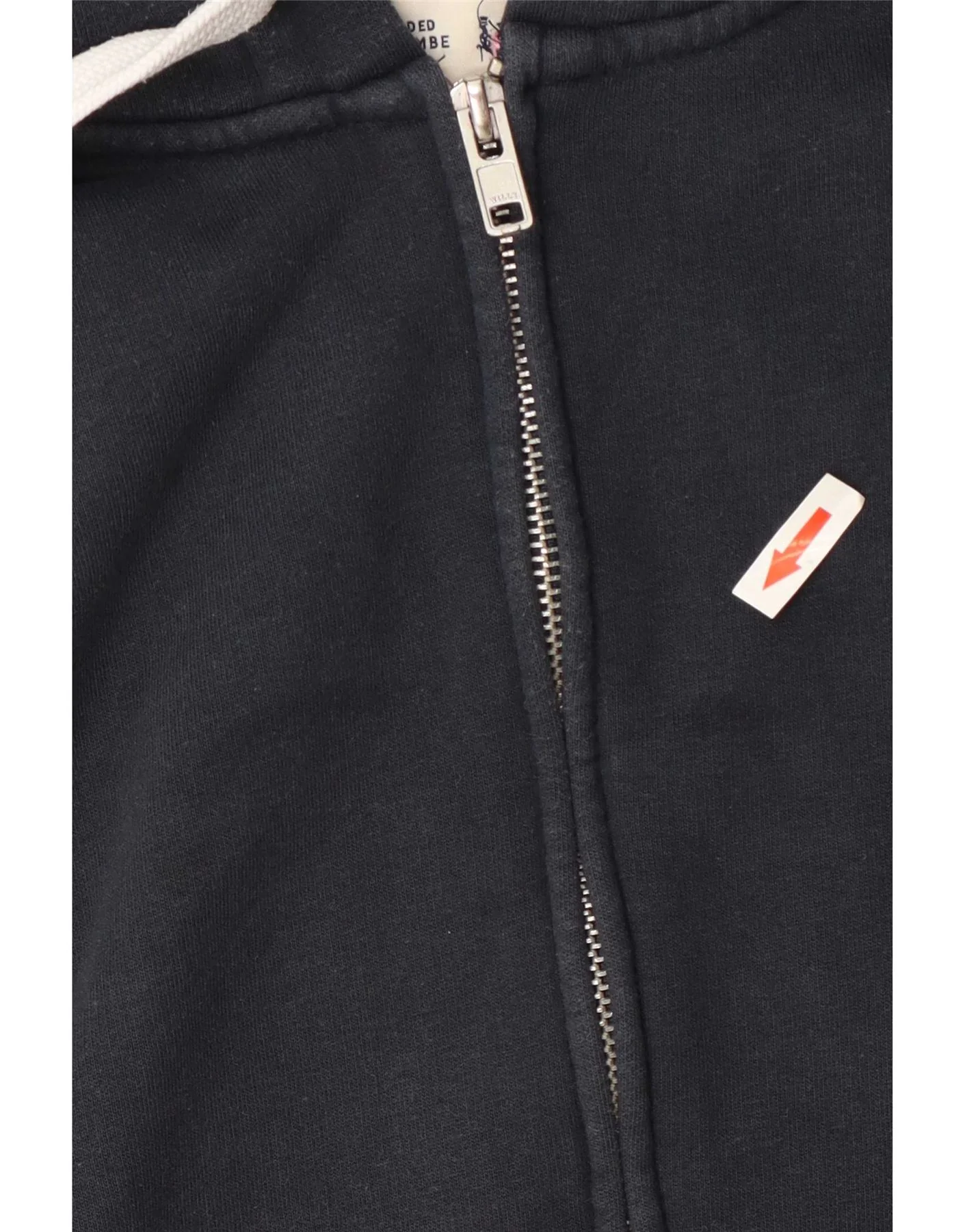 Jack Wills Womens Zip Hoodie Sweater UK 16 Large Navy Blue Cotton - Image 4