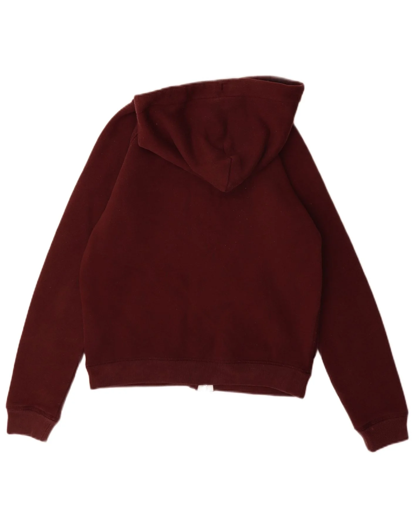 Jack Wills Womens Zip Hoodie Sweater UK 8 Small Burgundy Cotton - Image 2